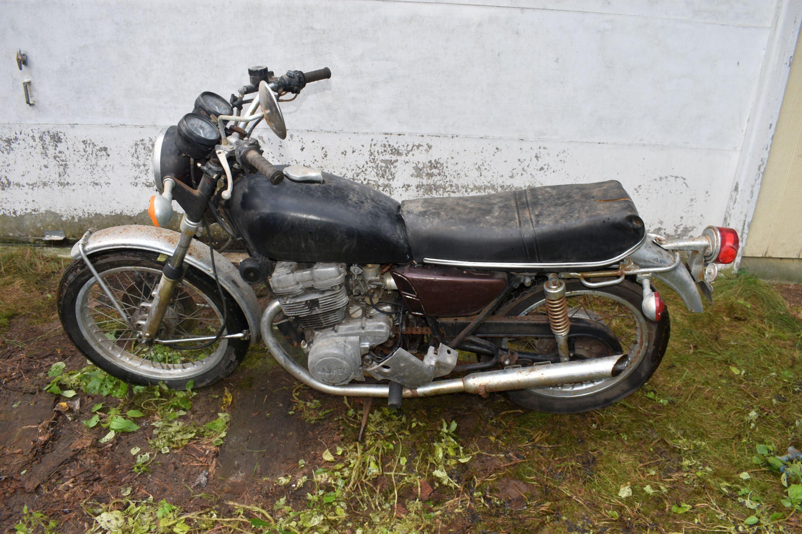 1975 Yamaha Motorcycle, Non Running, Missing Parts, Has Title