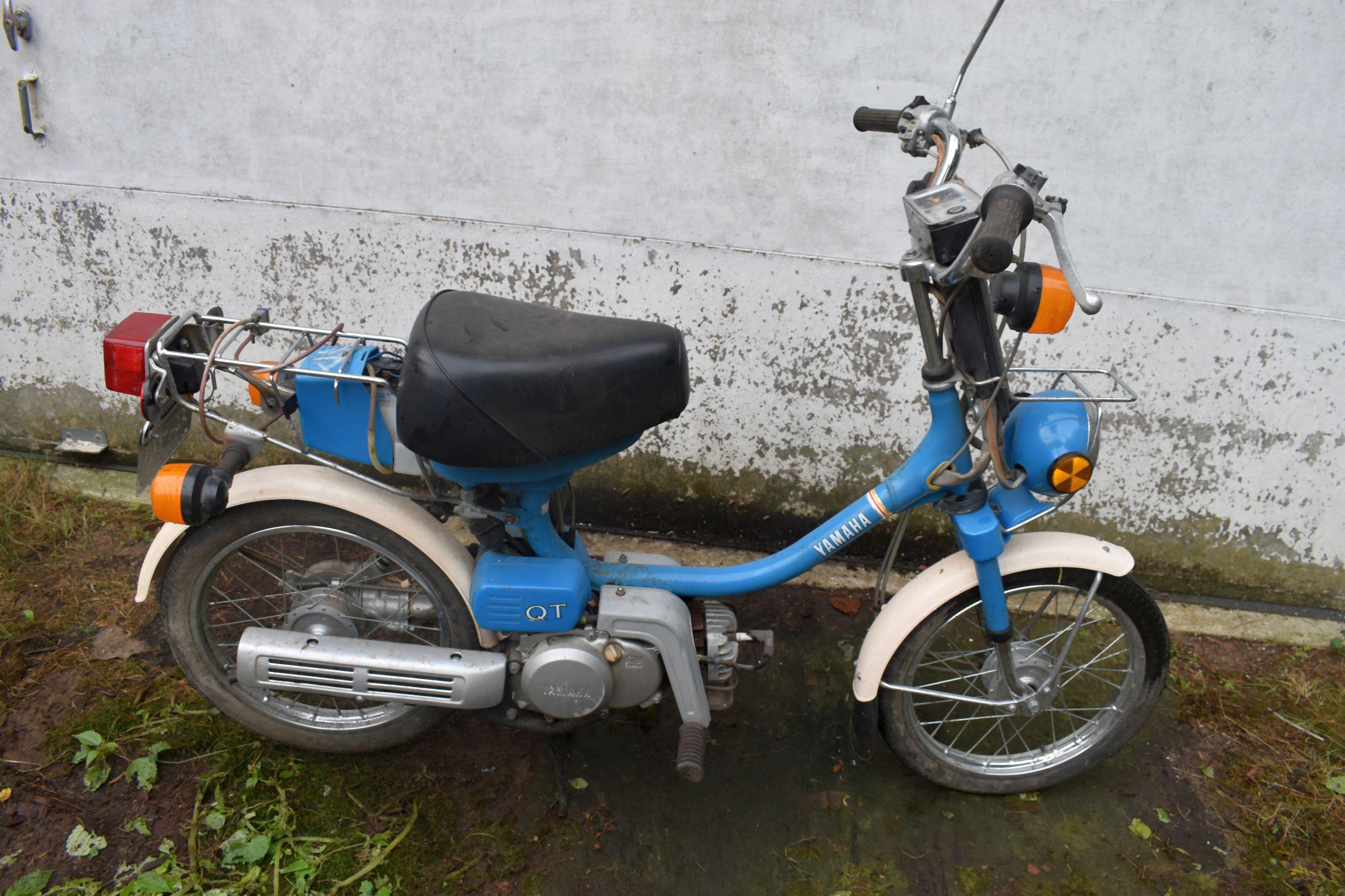 1980 Yamaha QT Moped, Appears To Be Complete, Non Running, Has Title