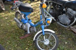 1980 Yamaha QT Moped, Appears To Be Complete, Non Running, Has Title