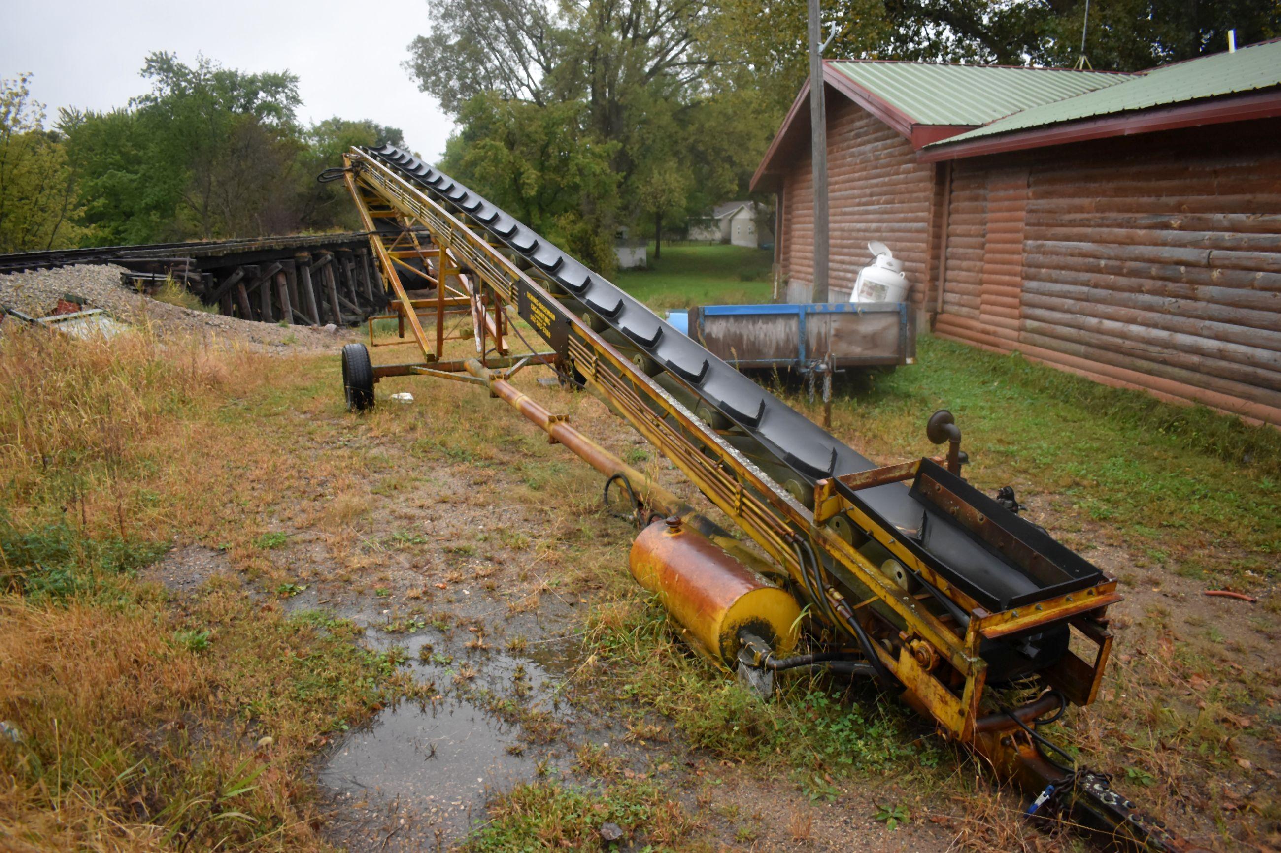 Belt Conveyor, Hydraulic Drive Wisconsin 4 Cylinder Air Cooled Gas Power Unit, 56’ x 16” Belt, Non R