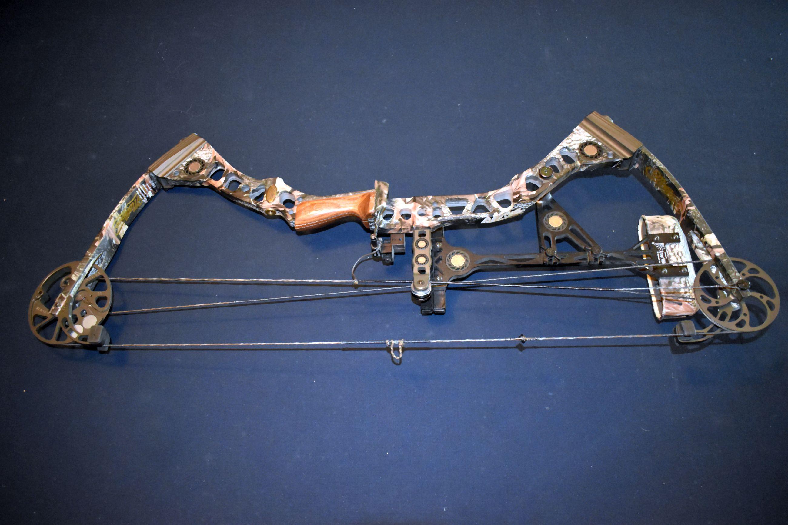 Mathews Solo Cam Switchblade, Single Cam, Trophy Taker Arrow Rest, Peep Sight, Arrow Web Quiver, SN: