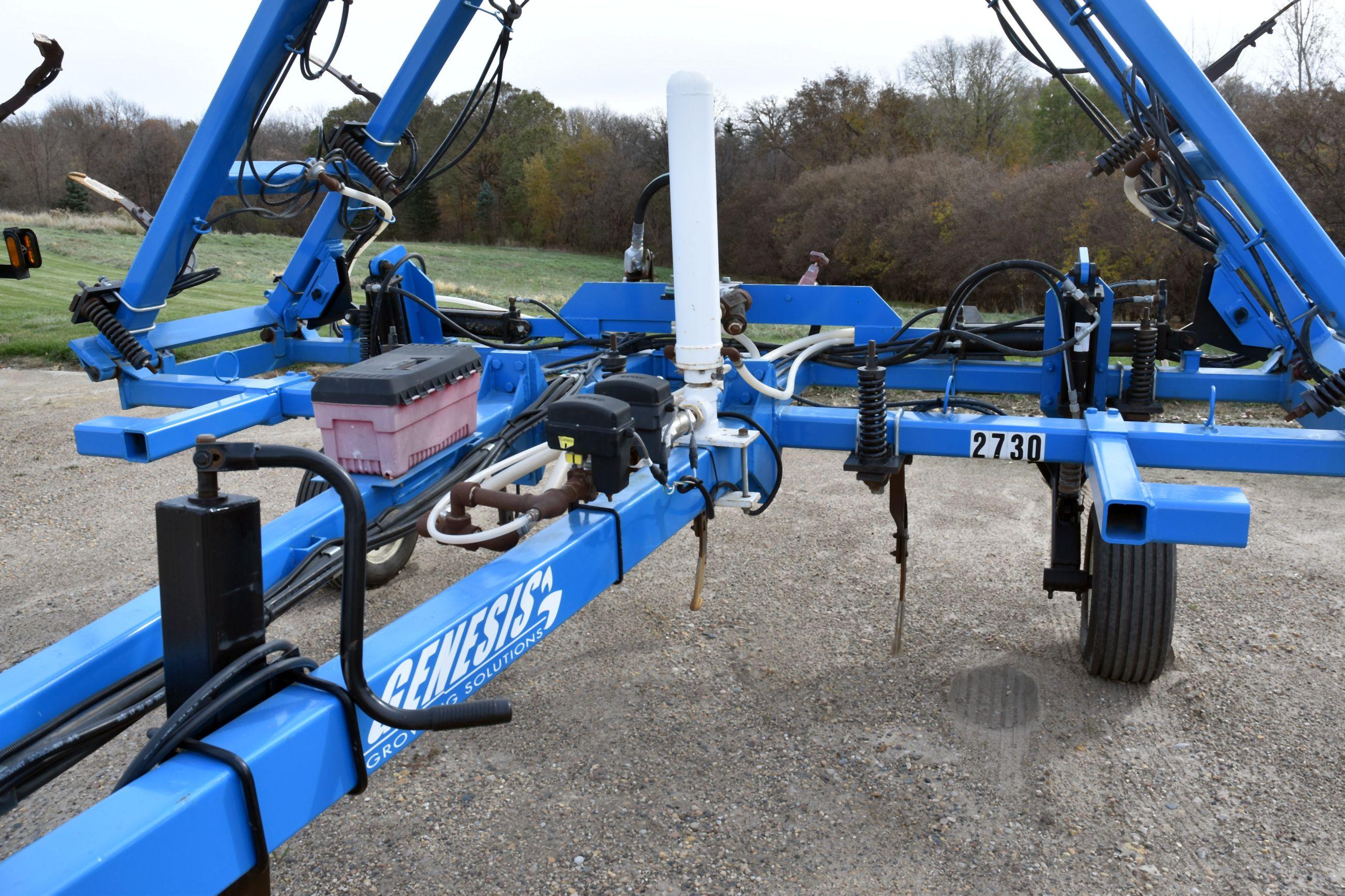 Blu-Jet Anhydrous Tool Bar, 37', 15 Knife, NH3 Cooler With Raven 440 Monitor, Single Wheels, Has Bee