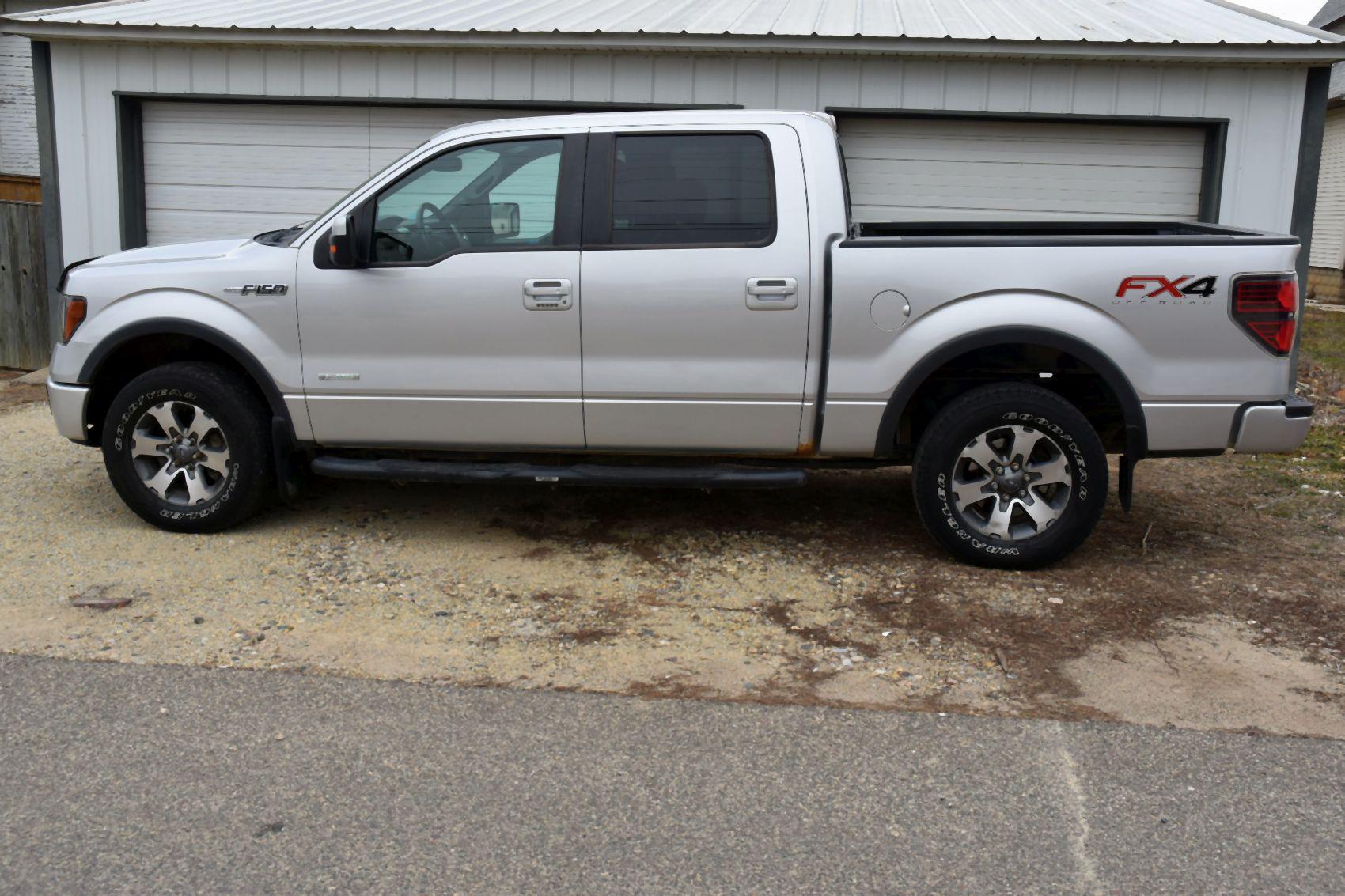 2012 Ford F150 Pickup, FX4 Package, 140,148 Miles, Eco-Boost V6 Engine, Super Crew 4 Door, 4x4, Sun