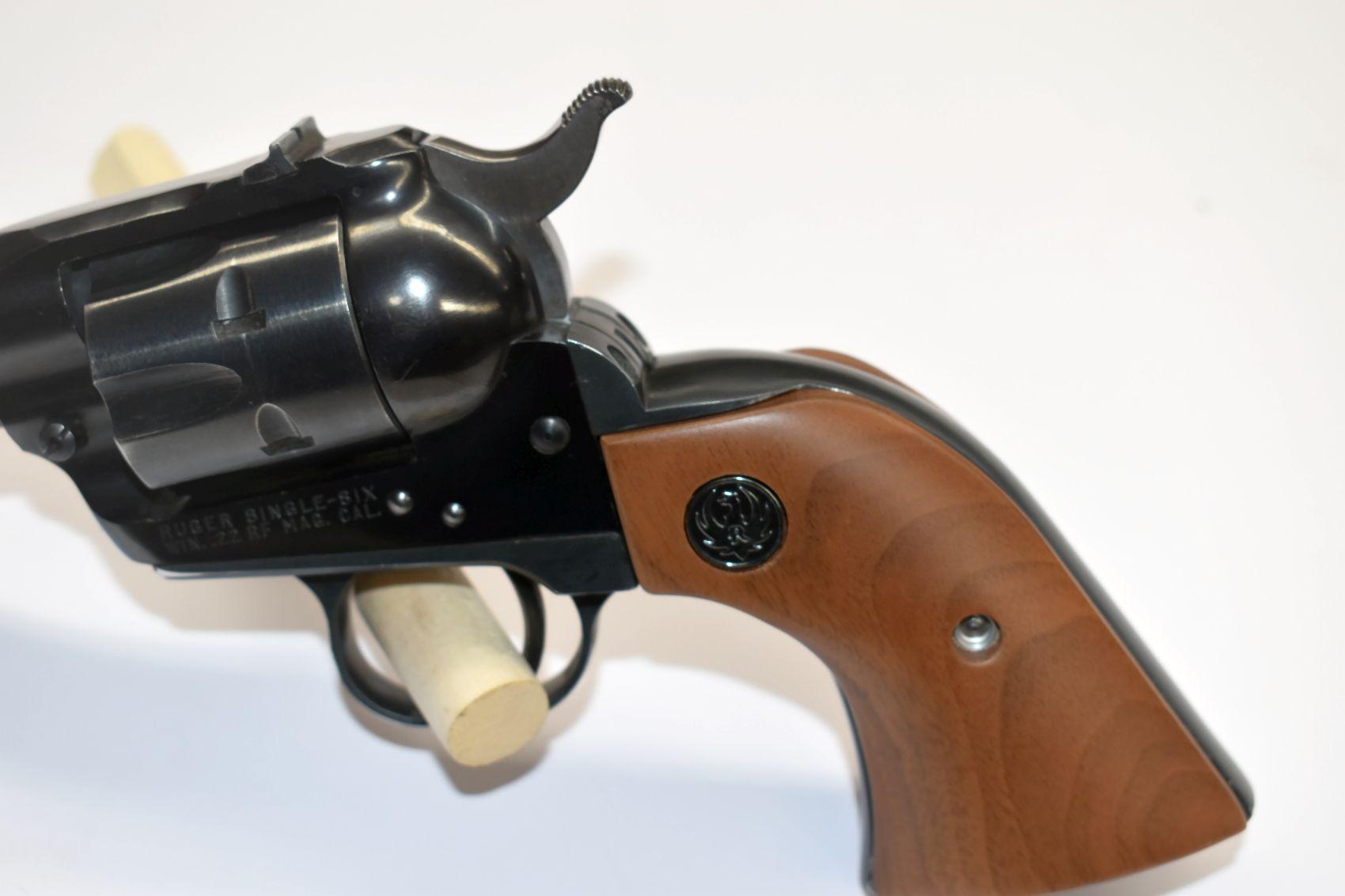 Ruger Single Six, 22LR Cal./22 Mag, 3 Screws, 6 Shot Revolver, 6.5'' Barrel, Holster Ware On Barrel,