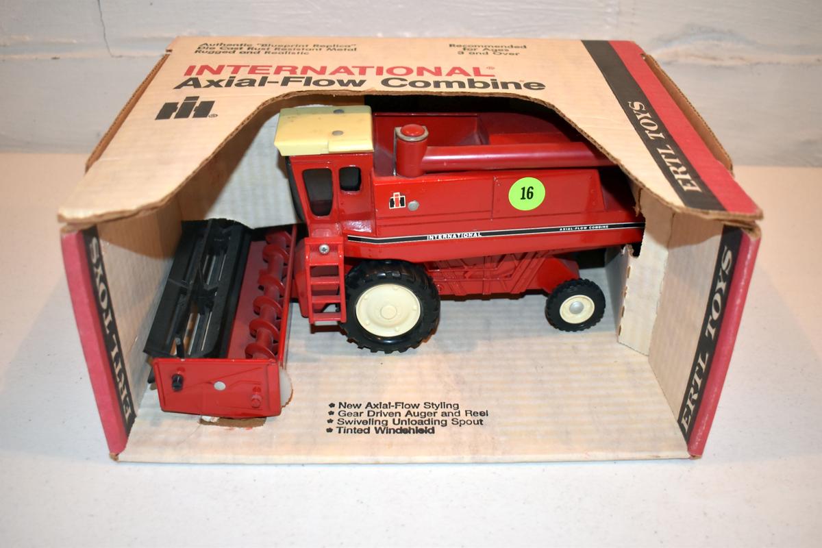 Ertl International Axial Flow Combine, Bean Head, Stock #413, With Box