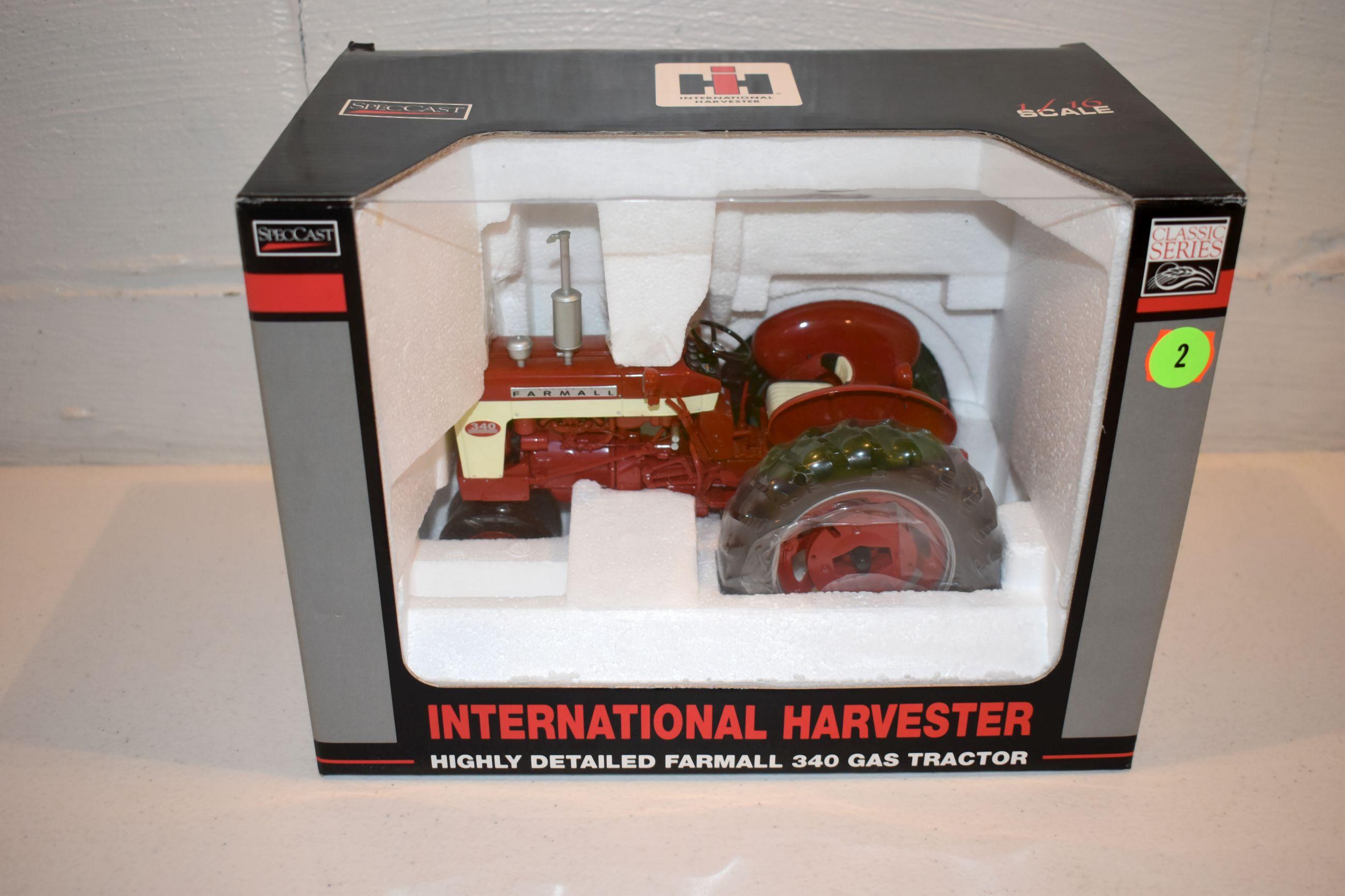 Spec Cast International Harvester 340 Tractor, Highly Detailed, 1/16th Scale With Box