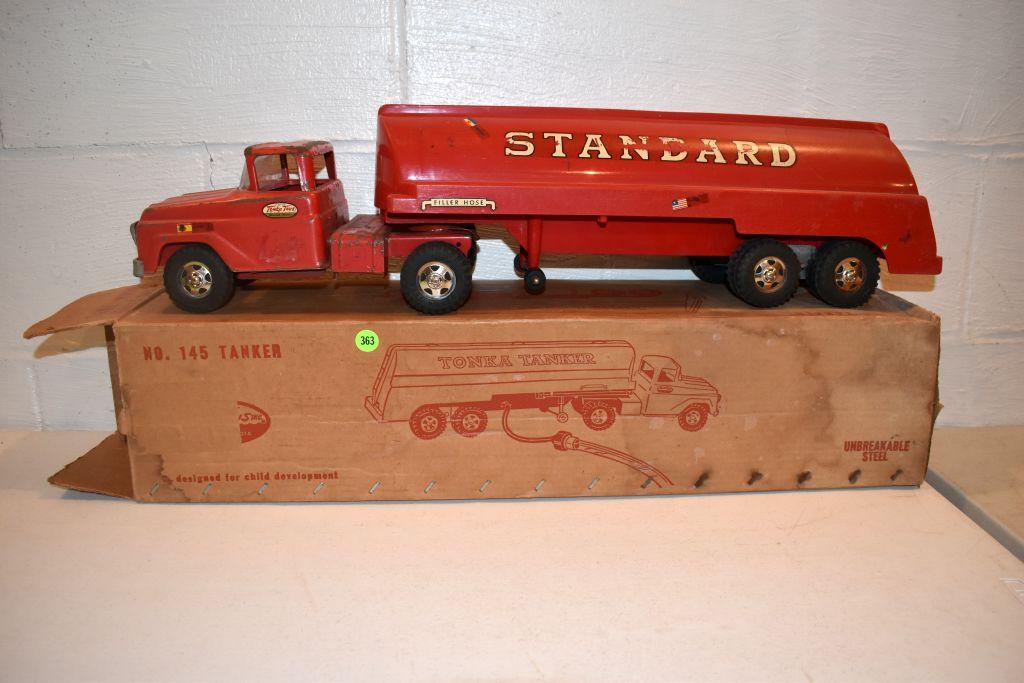 1960s Tonka No.145 Tanker Truck, With Original Box, Box Is A Little Rough