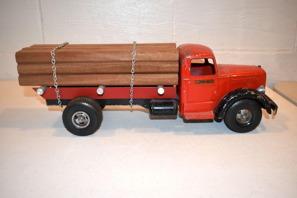 1950s Smitty Toys Smith Miller Custom Mack Logging Truck, No Box