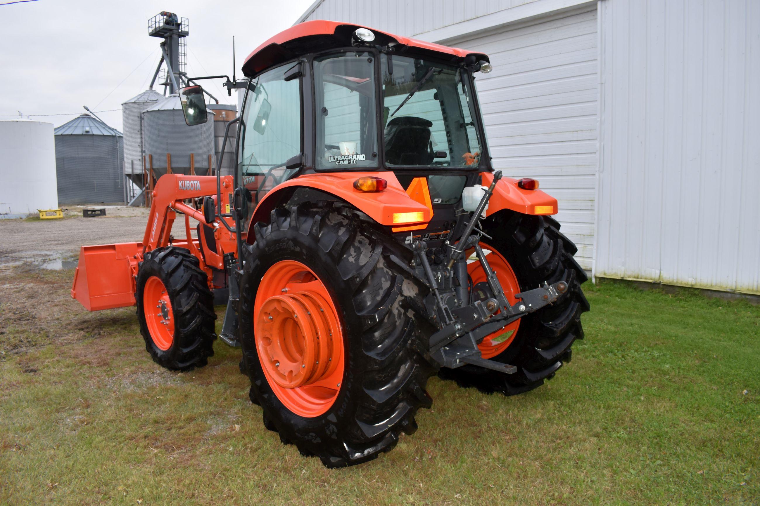 2018 Kubota M5-111 MFWD, Full Cab With LA1854 Hyd Loader With Universal Skid Plate, 83” Bucket, 320/