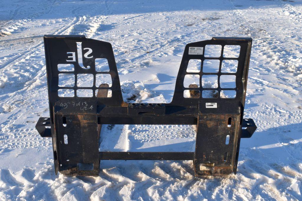 Berlon 48” Walk Through Pallet Forks, Universal Skid Plate