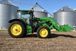 2013 John Deere 6150R Premium MFWD, 901 Actual Hours, with John Deere H360 Loader w/ Aux. Hydraulics