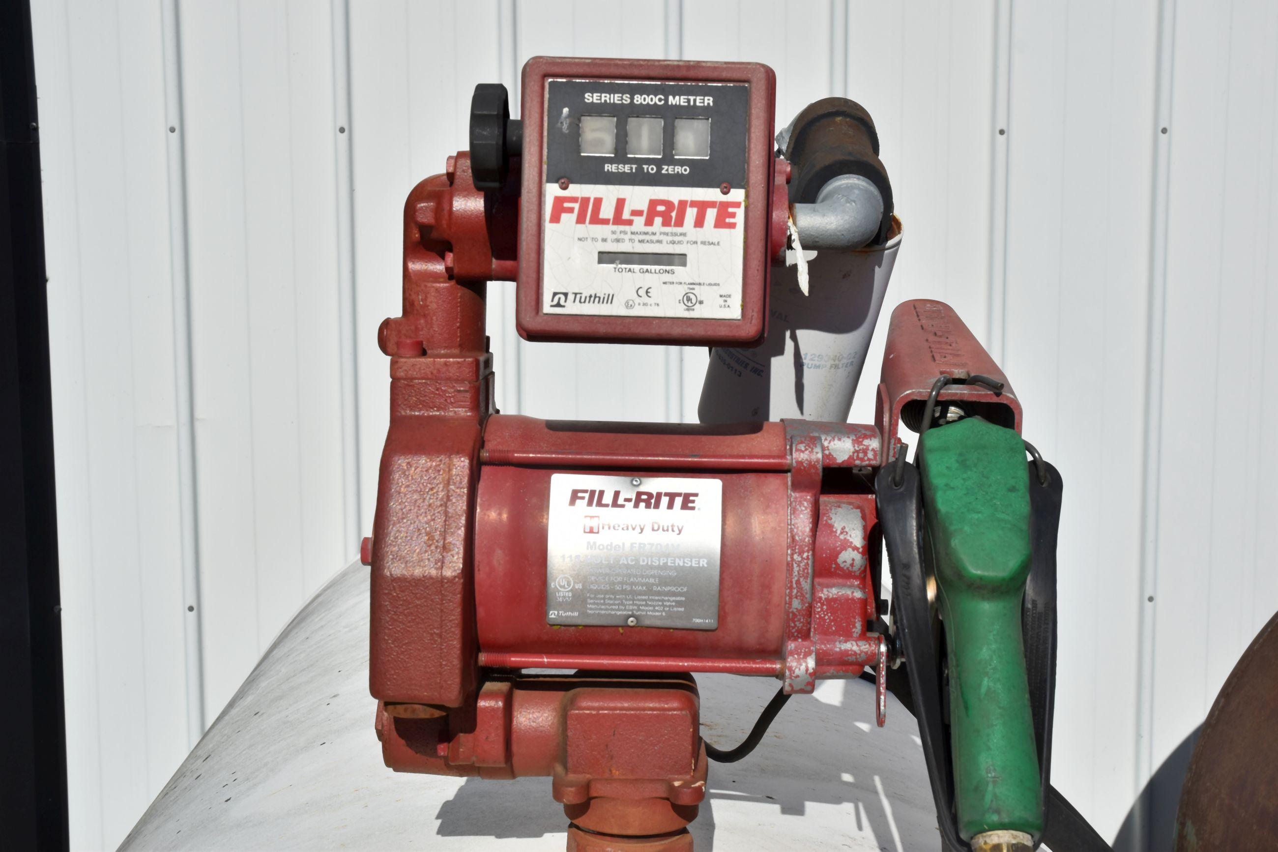 550 Gallon Fuel Tank With Fil-Rite 701V Electric Pump