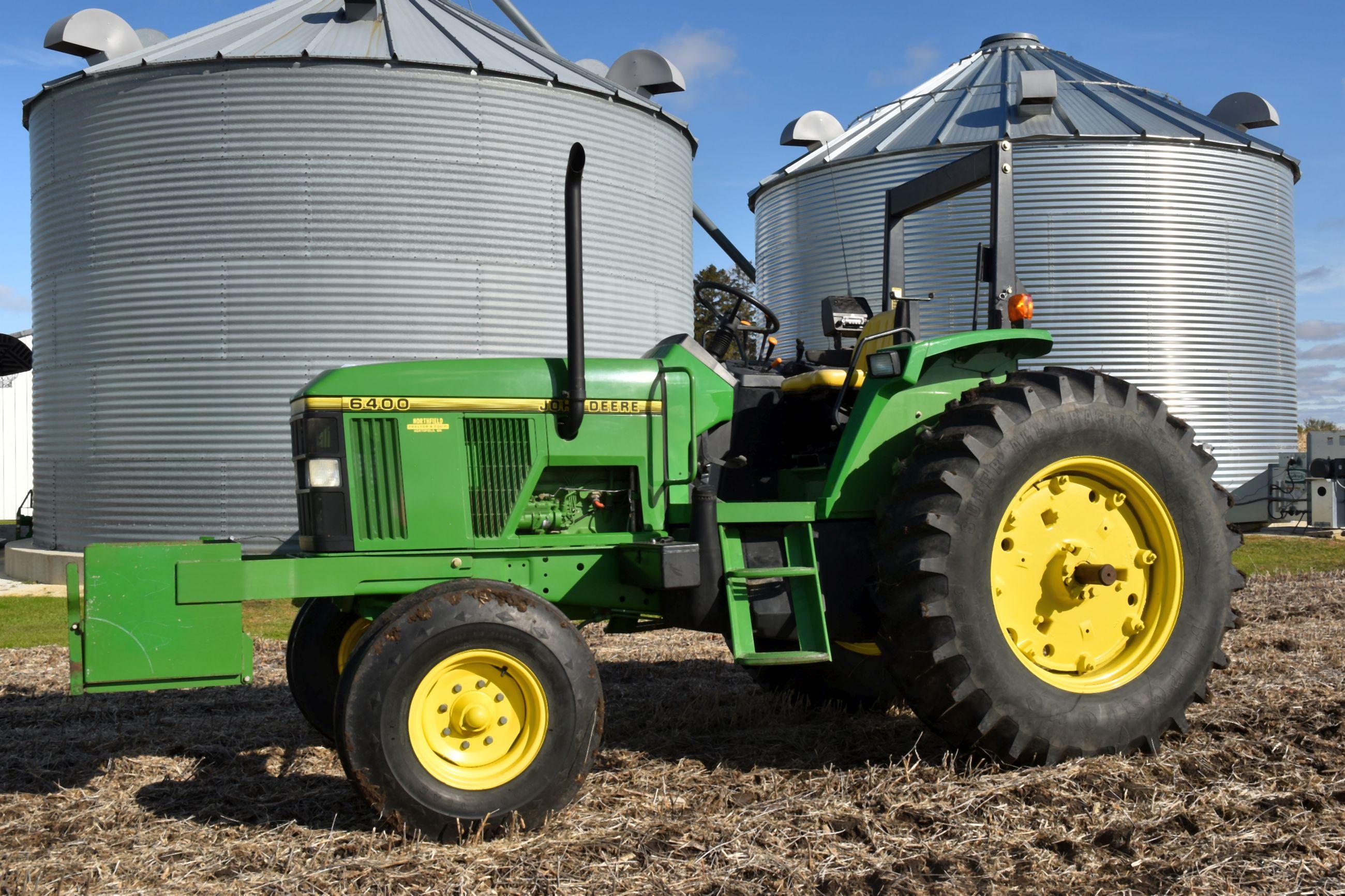 1993 John Deere 6400 2WD, Open Station, Power Quad, 1,478 Actual Hours, 18.4x34, 3pt, 2hyd, 540/1000