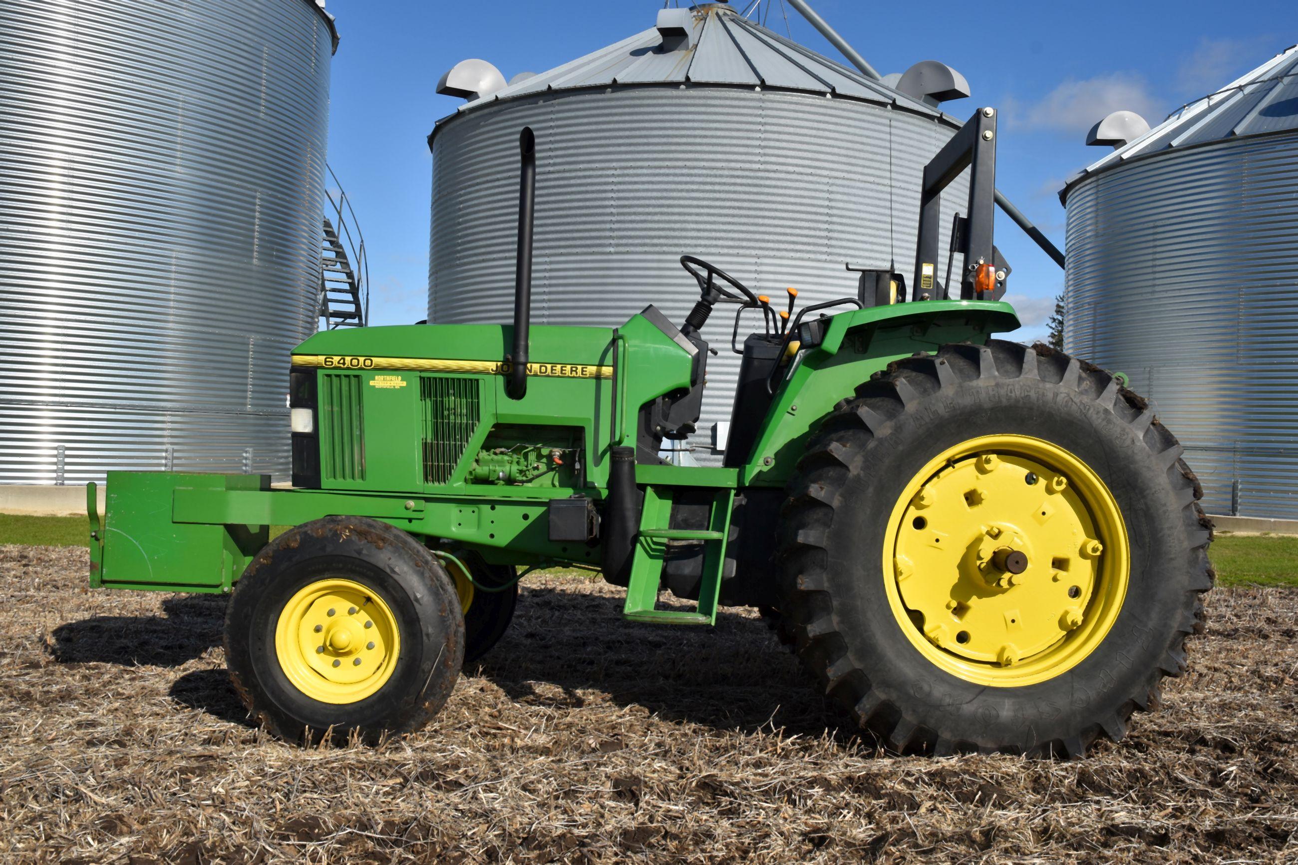 1993 John Deere 6400 2WD, Open Station, Power Quad, 1,478 Actual Hours, 18.4x34, 3pt, 2hyd, 540/1000