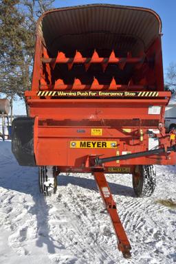 Meyers 4516 TSS Forage Box, 16’, Unload Extension With Meyers 1200 Series Running Gear, 12 Ton Tande