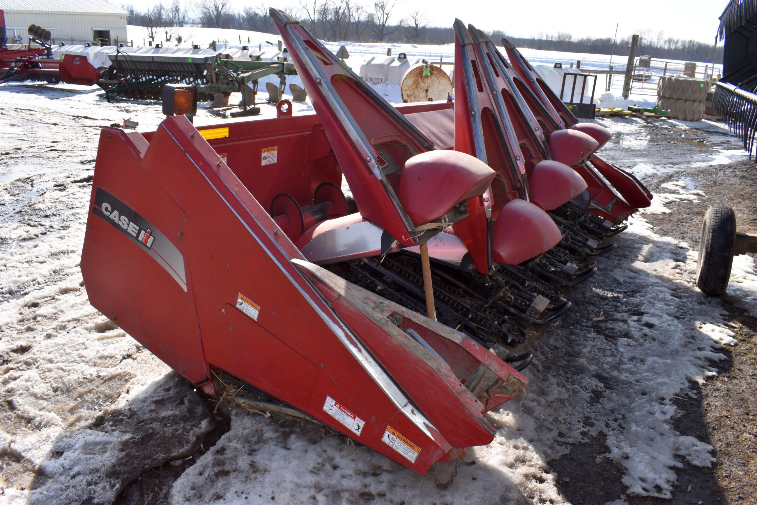 2009 Case IH 2606 Chopping Corn Head, 6 Row 30" Hydraulic Deck Plates, Poly, Very Clean, Field Track