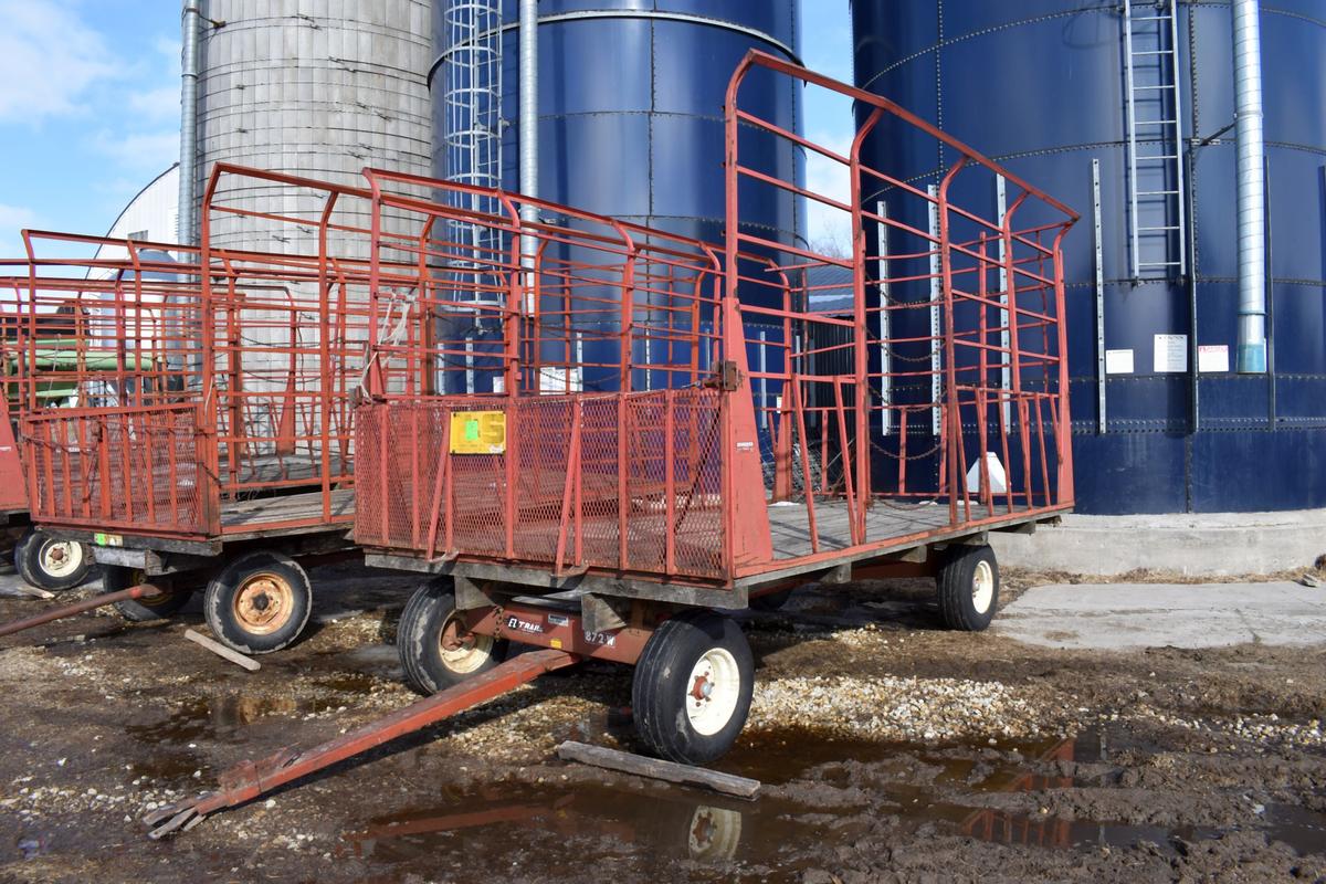 H&S 9'x16' Bale Throw Rack On EZ Trail 872 Running Gear