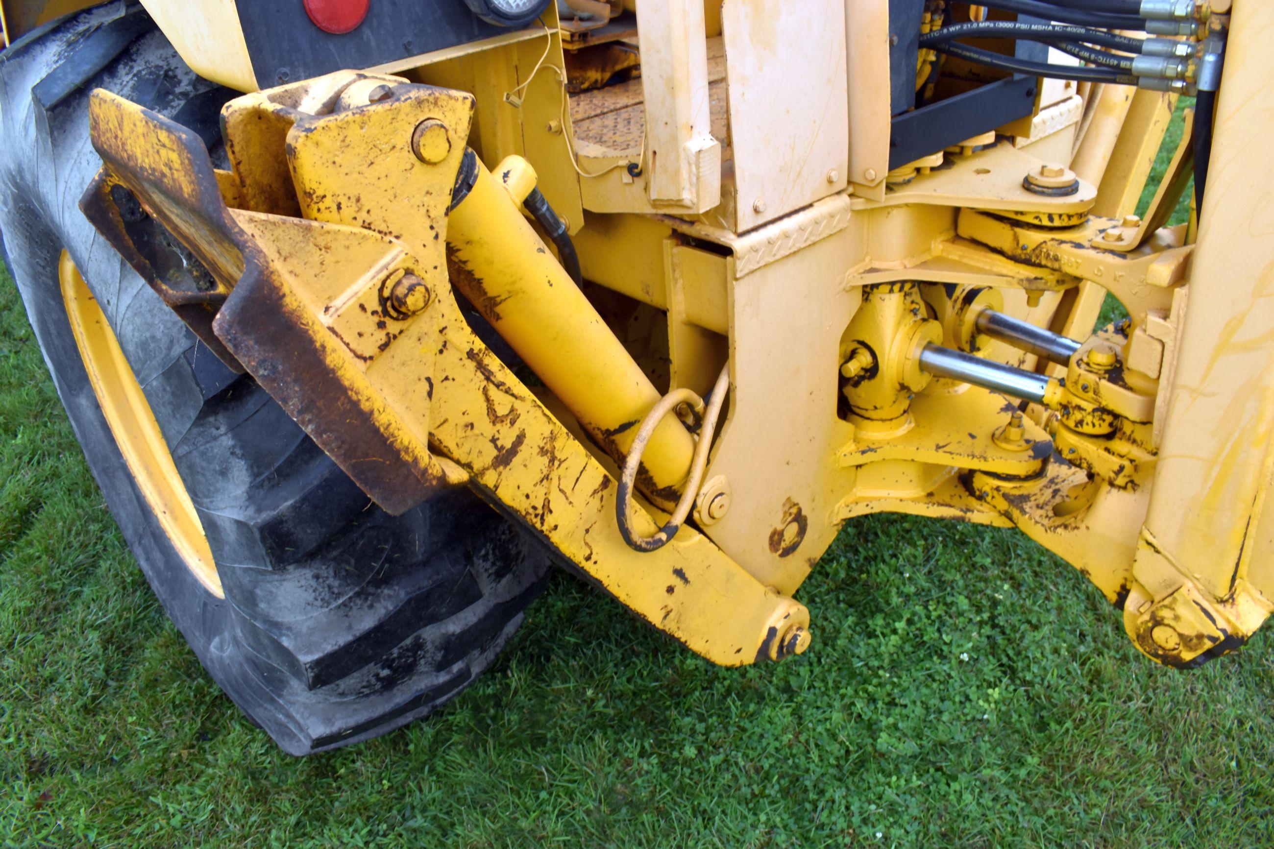 John Deere 410 Rubber Tired Backhoe/Loader, Diesel, 5,326 Hours, ROPS, 18.4-24 Tires, Shuttle Shift,