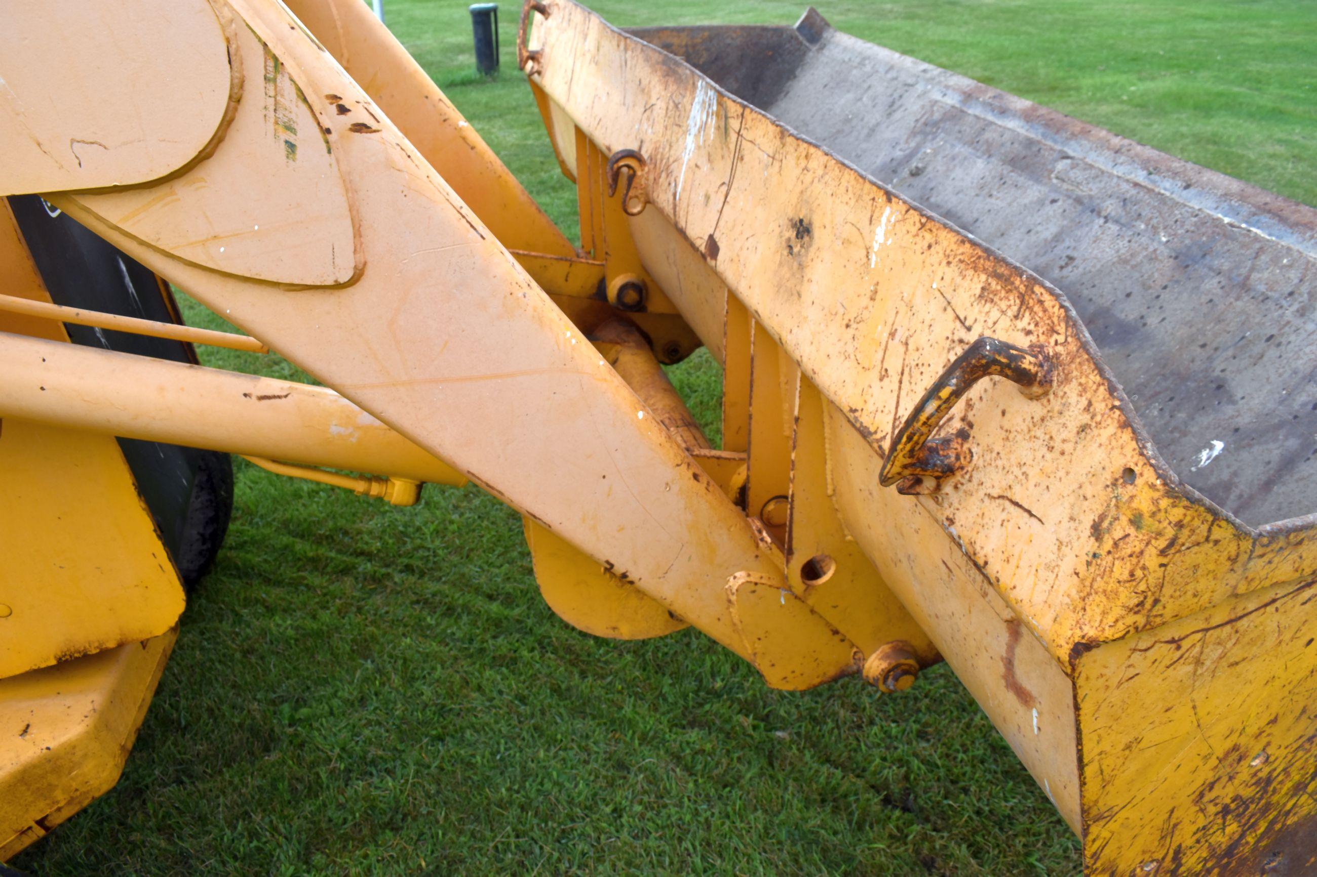 John Deere 410 Rubber Tired Backhoe/Loader, Diesel, 5,326 Hours, ROPS, 18.4-24 Tires, Shuttle Shift,