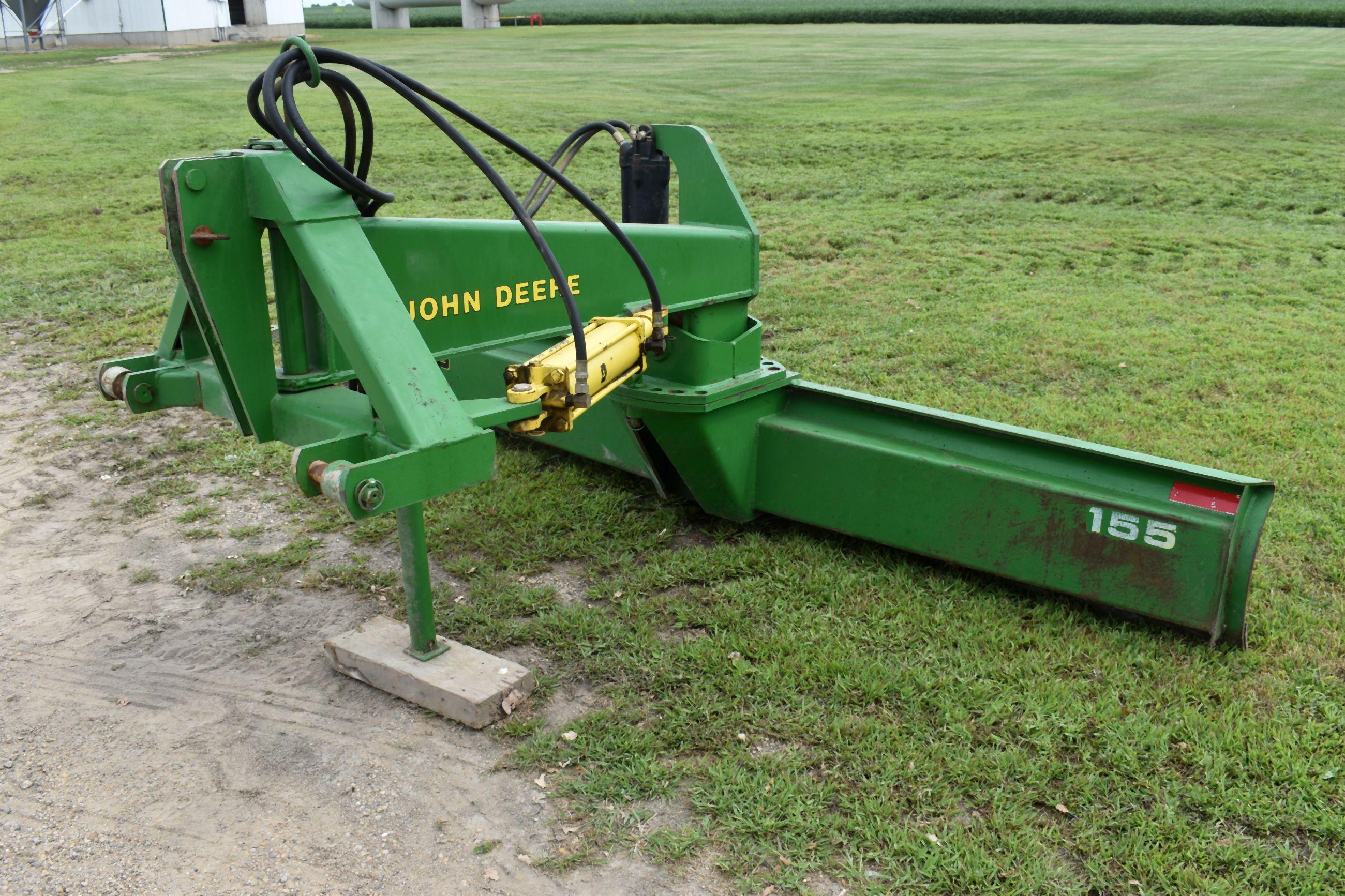 John Deere 155 3pt Rear Blade, 10’, Hydraulic Tilt & Angle, SN: X010540