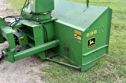 John Deere 696 Snowblower 3pt, 540PTO, Double Auger, 96”, Hydraulic Spout, SN: X001540