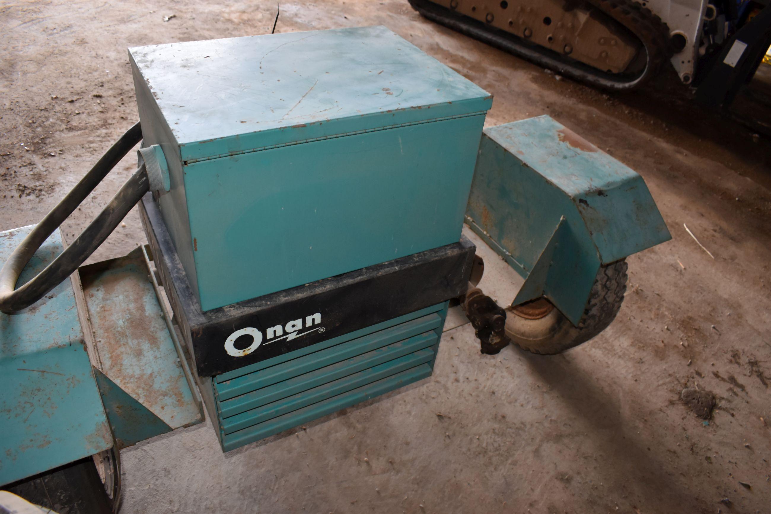Onan Model 55.OUR-3C/1C 55KW PTO Generator On Cart, SN: 0775953919