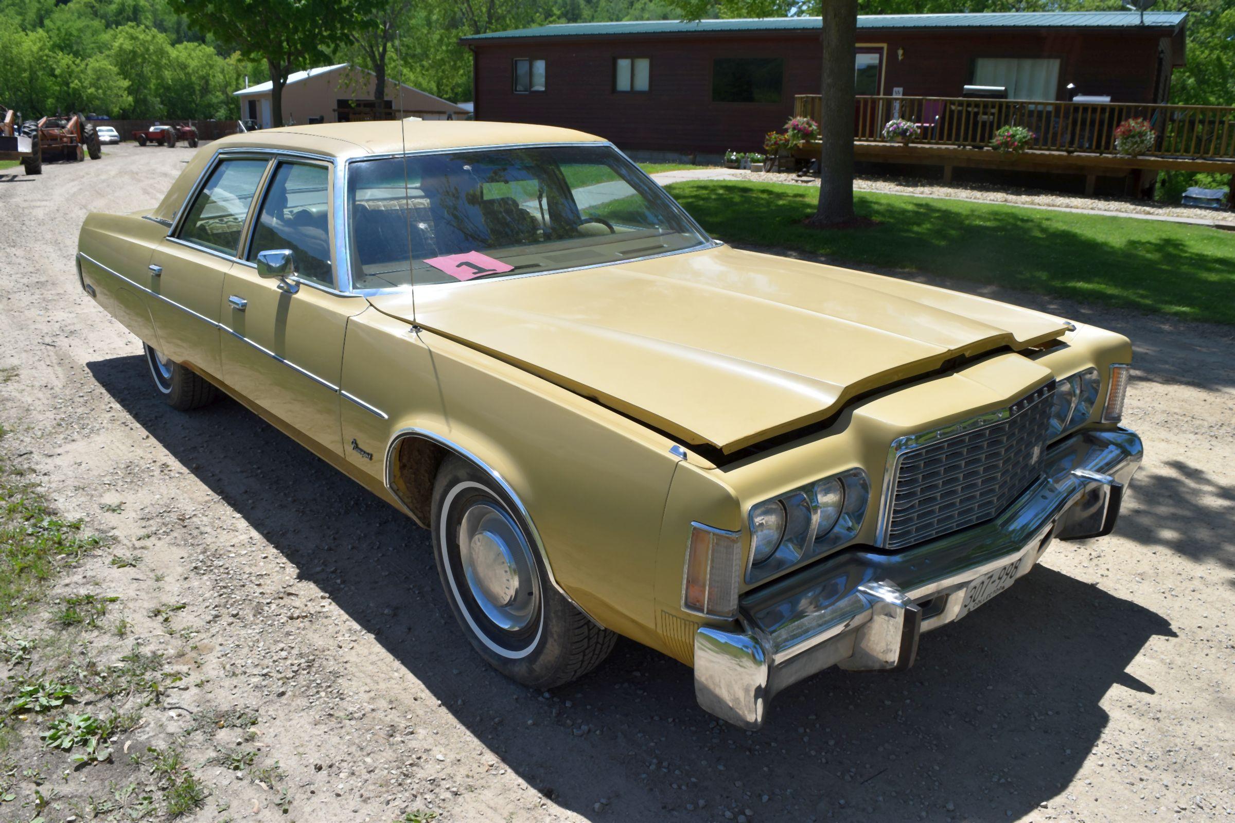 1976 Chrysler Newport 4 Door Car, 61,383 Miles, Original Miles, Clothe Interior, 400ci Engine 4 Barr