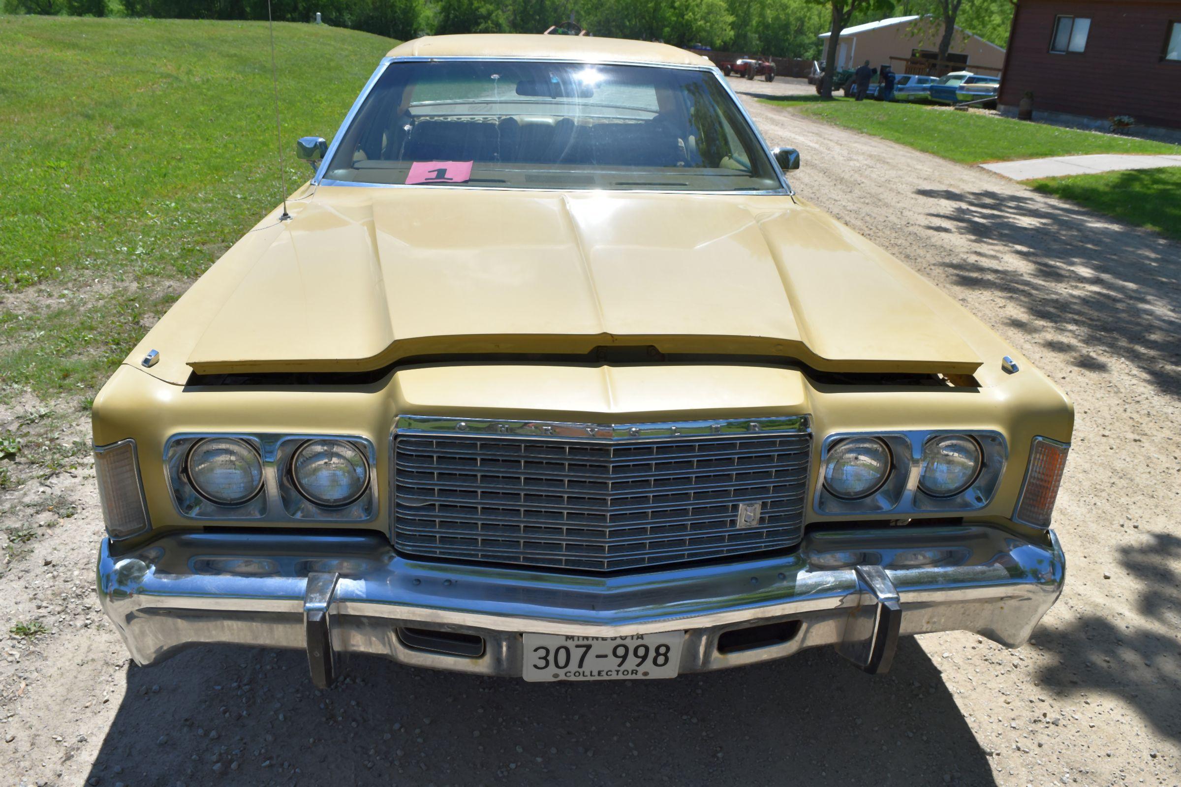 1976 Chrysler Newport 4 Door Car, 61,383 Miles, Original Miles, Clothe Interior, 400ci Engine 4 Barr