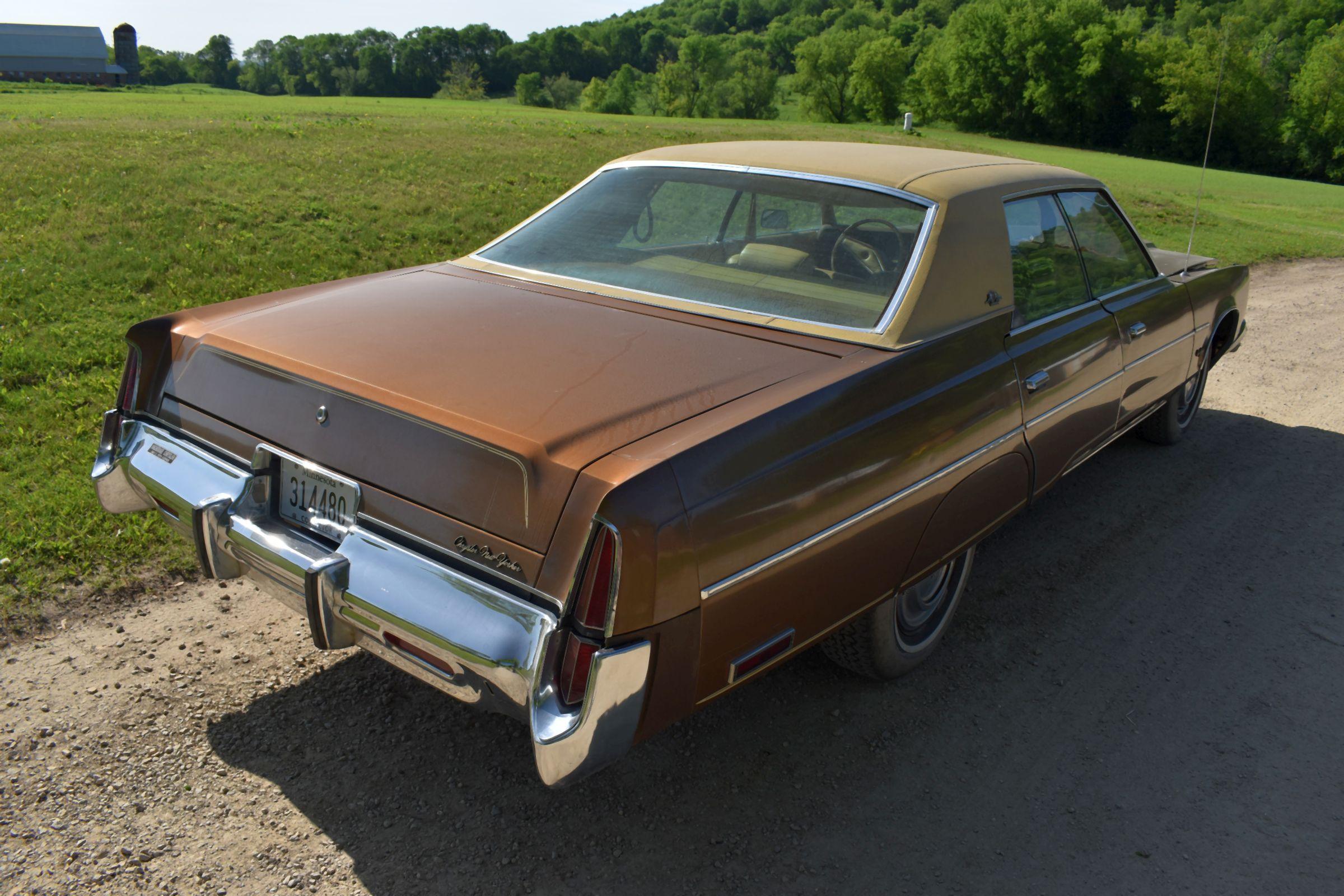 1978 Chrysler New Yorker 4 Door Car, 34,530 Miles Showing, 400ci Engine, Auto Transmission, Vinyl To