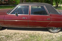 1976 Chrysler Newport Custom 4 Door Sedan, 62,021 Miles, Original Miles, Maroon In Color, 400Ci Engi