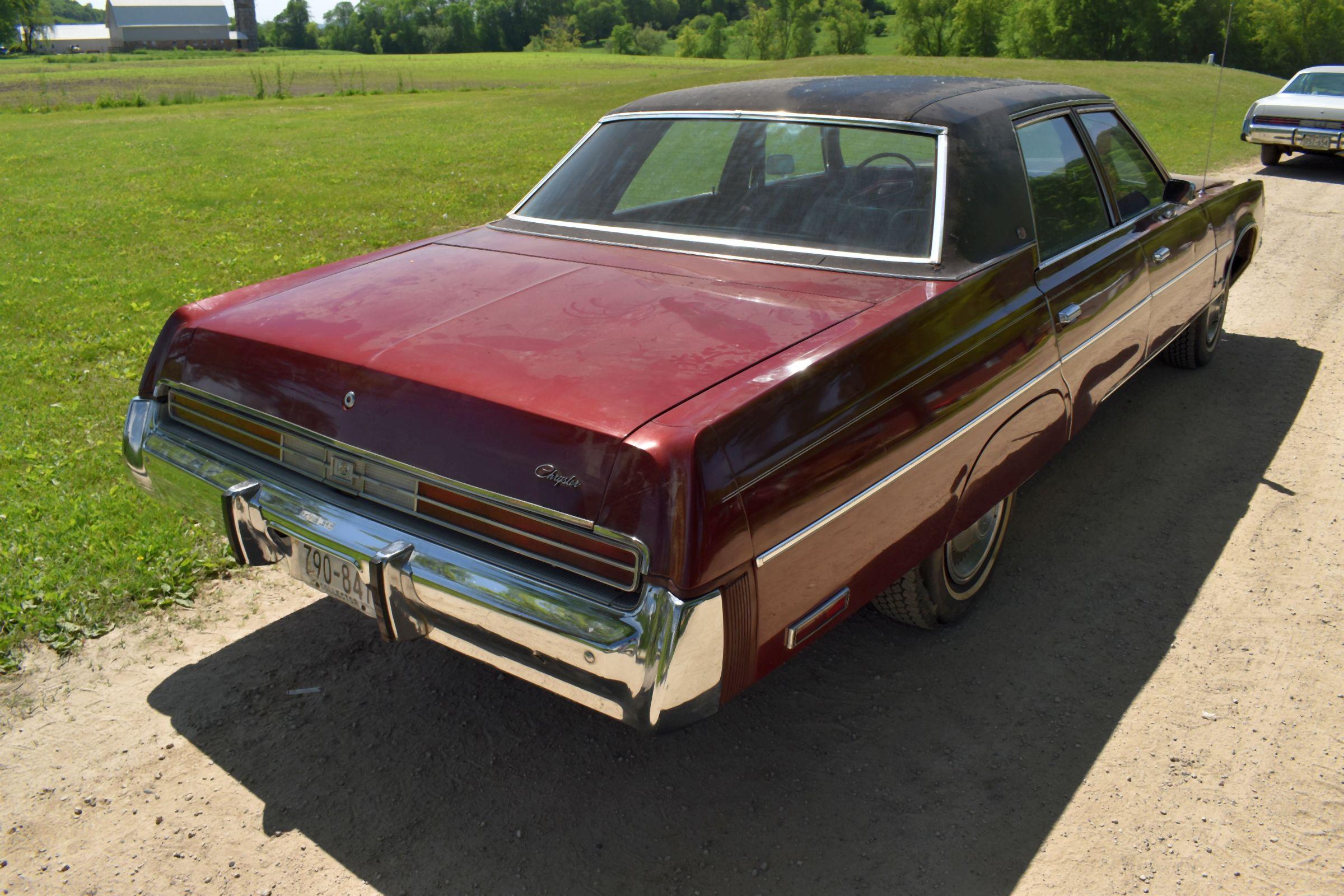 1976 Chrysler Newport Custom 4 Door Sedan, 62,021 Miles, Original Miles, Maroon In Color, 400Ci Engi