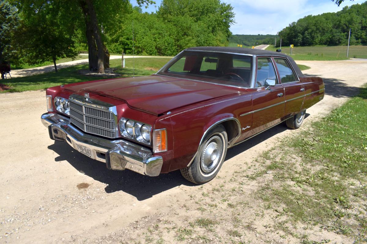 1976 Chrysler Newport Custom 4 Door Sedan, 62,021 Miles, Original Miles, Maroon In Color, 400Ci Engi