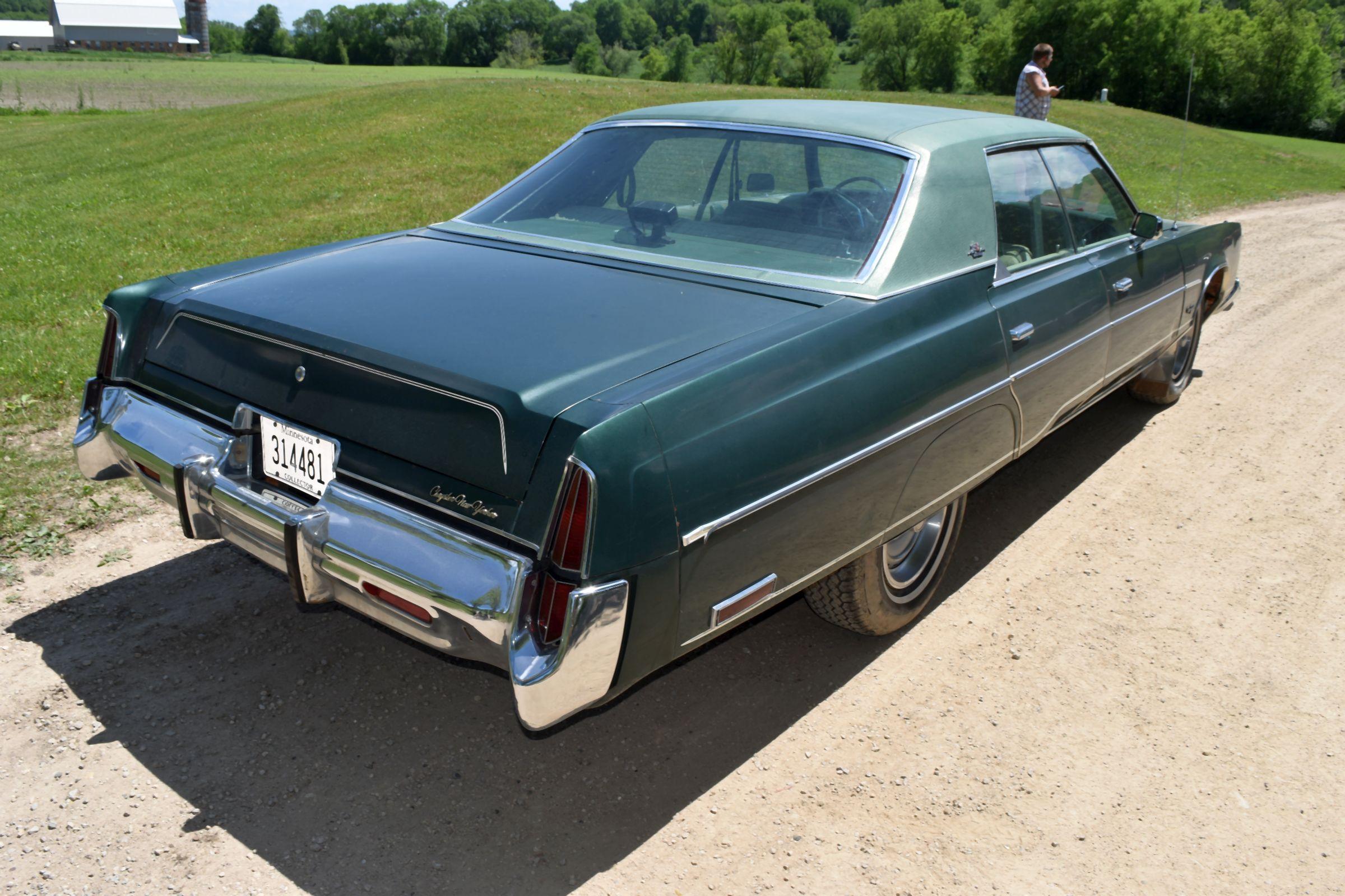 1978 Chrysler New Yorker 4 Door Car, 99,569 Original Miles, 400ci Engine, Auto Transmission, Cloth