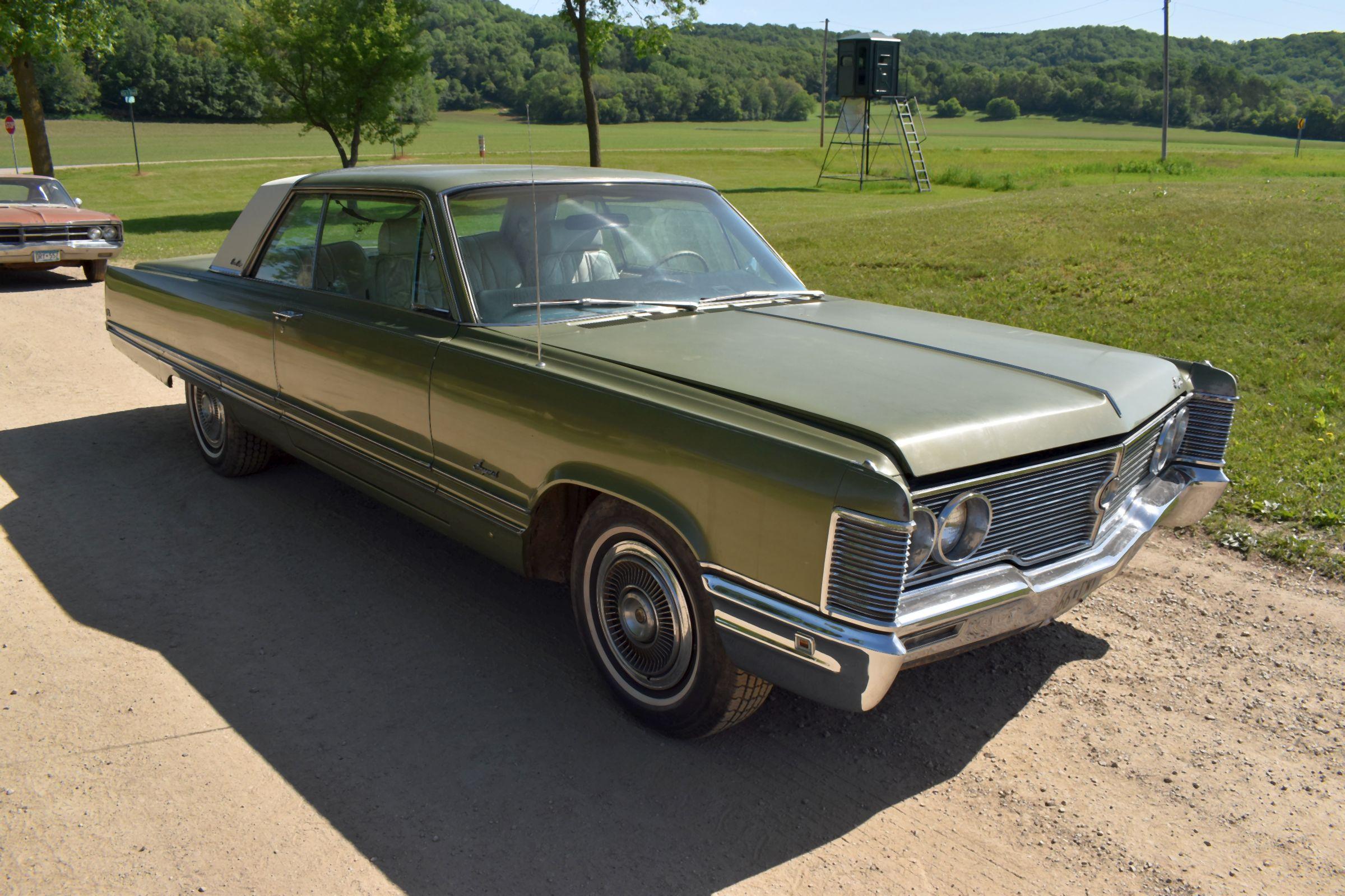 1968 Chrysler Imperial 2 Door Coupe, 111,110 Miles Showing, White Leather, 440ci Engine, Auto Transm