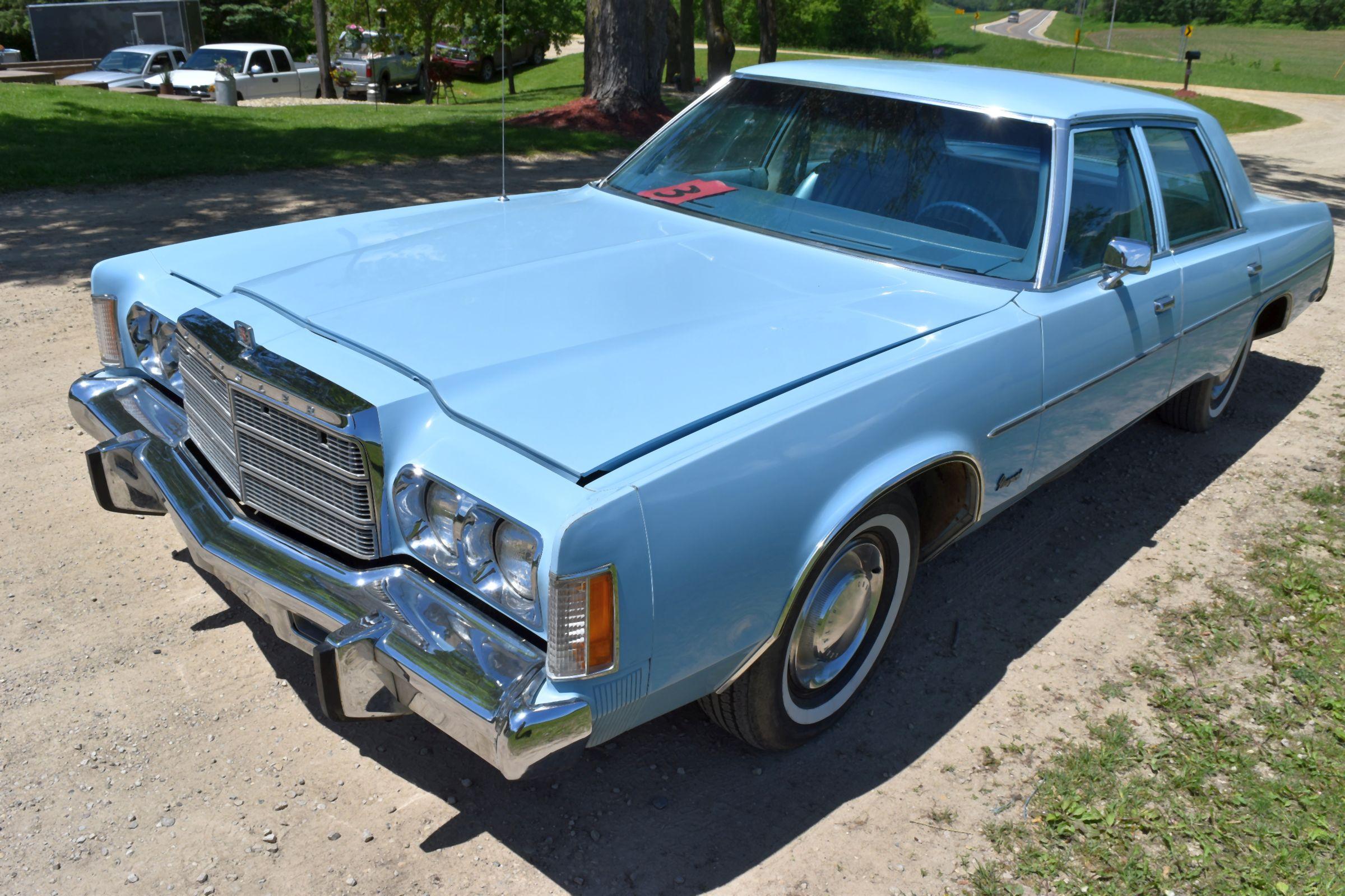 1977 Chrysler Newport 4 Door Car, 52,741 Miles, 400ci Engine, Auto Transmission, Leather Interior, V