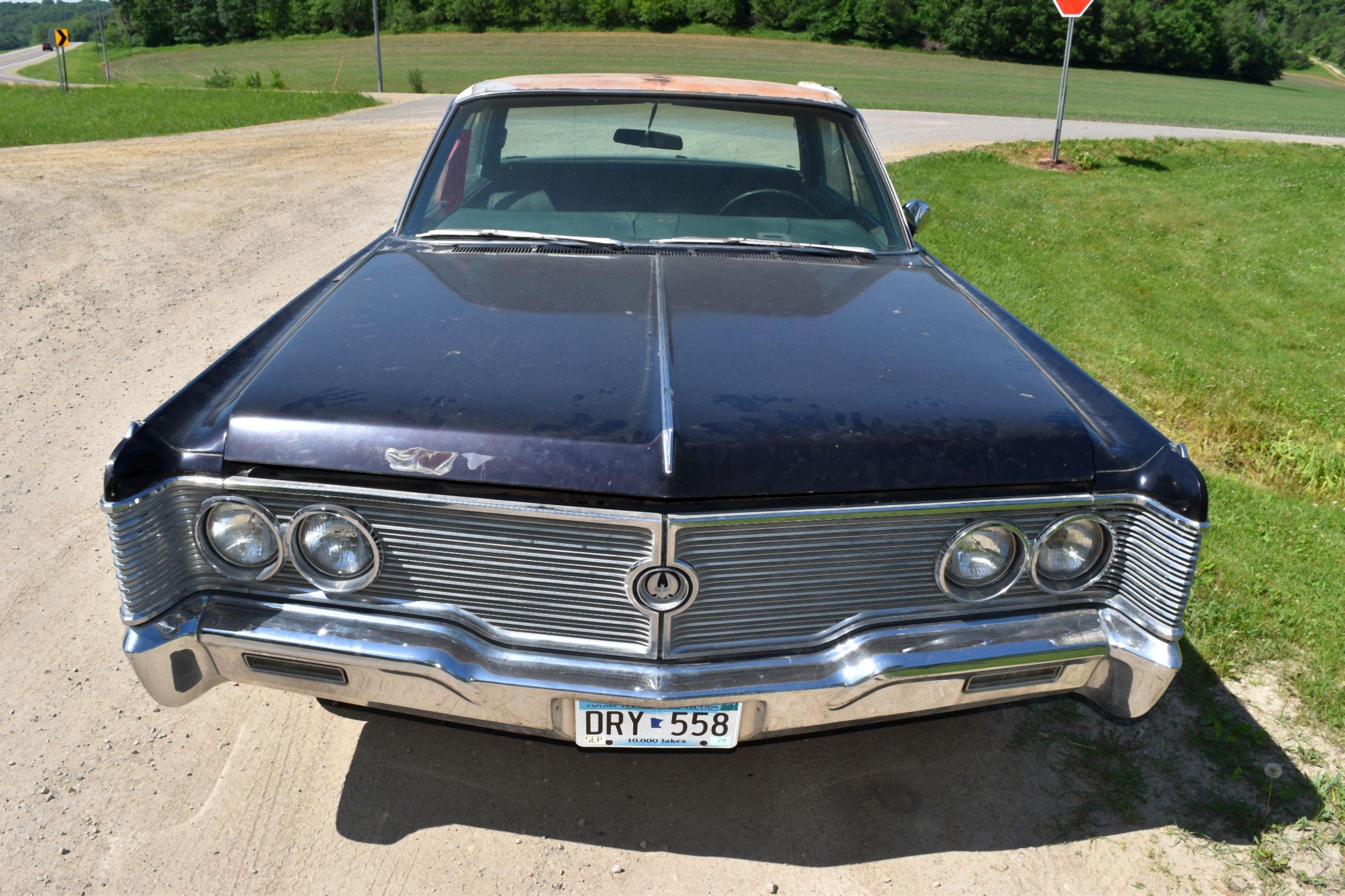 1968 Chrysler Imperial 4 Door Car, 42,647 Miles Showing, 440ci Engine, Auto Transmission, Leather In