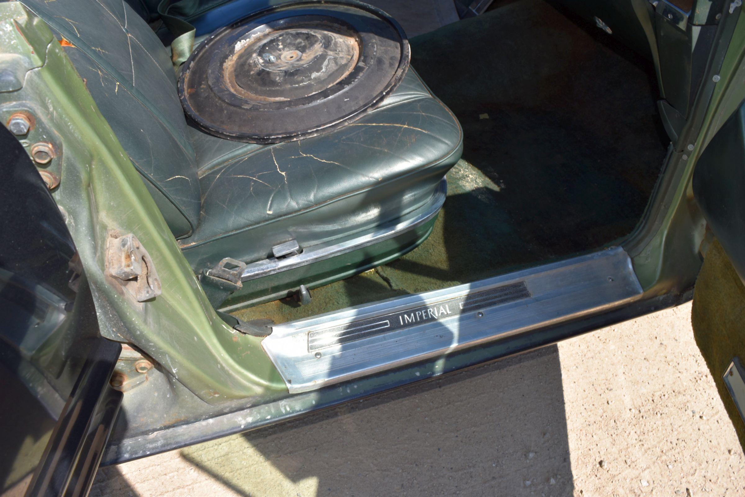 1968 Chrysler Imperial 4 Door Car, 42,647 Miles Showing, 440ci Engine, Auto Transmission, Leather In