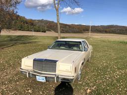 1979 Chrysler New Yorker 4 Door Car, 95,950 Miles Showing, Vinyl Top, Leather Interior, 360ci Engine