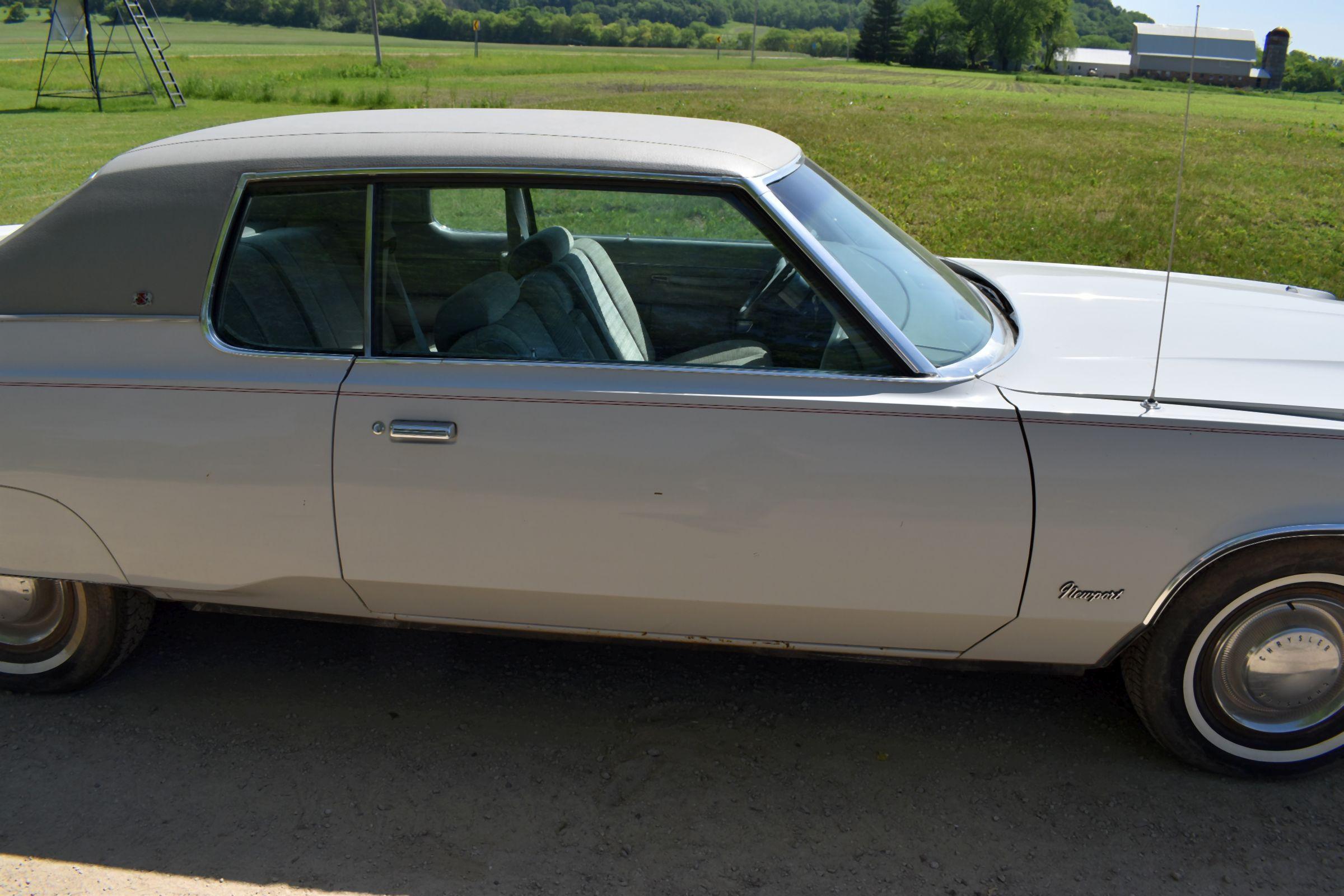 1978 Chrysler Newport 2 Door Car, One Owner, 59,222 Original Miles, 400ci Engine, Auto Transmission,