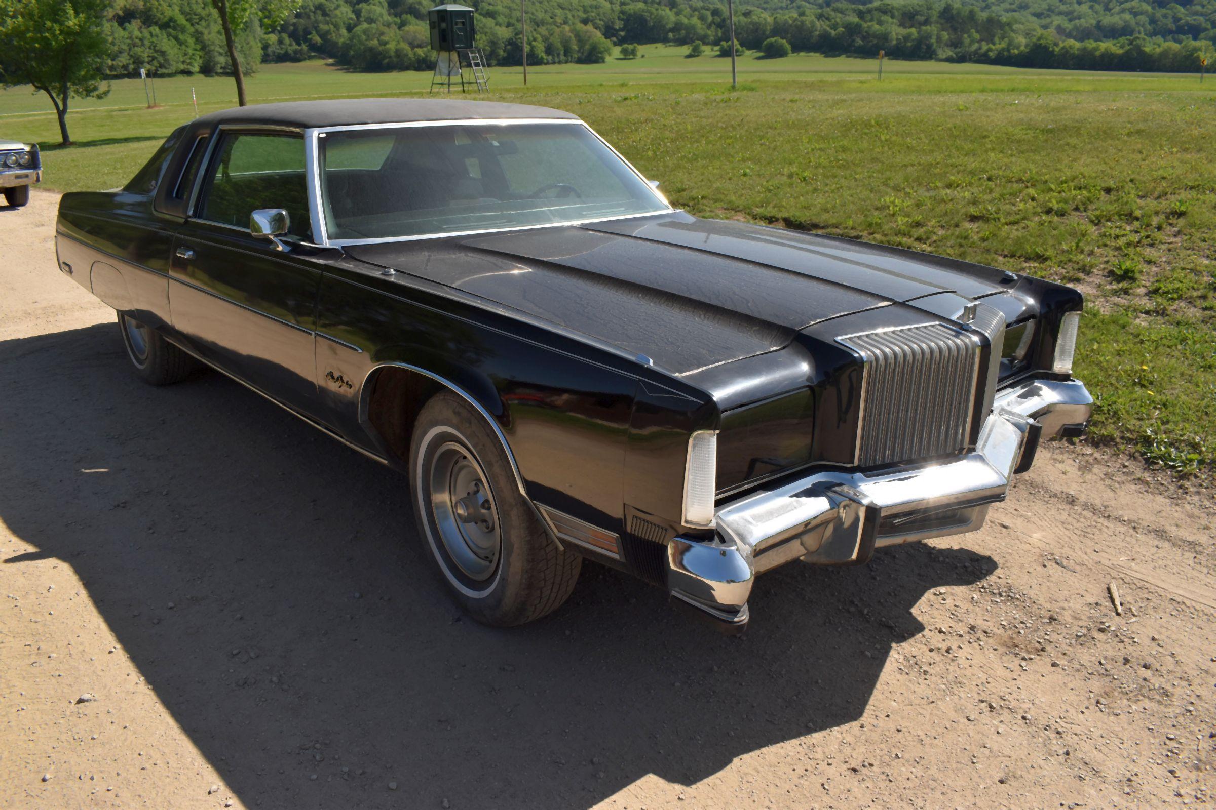 1977 Chrysler New Yorker 2 Door Car, Black In Color, 65,779 Original Miles, Cloth Interior, Vinyl T