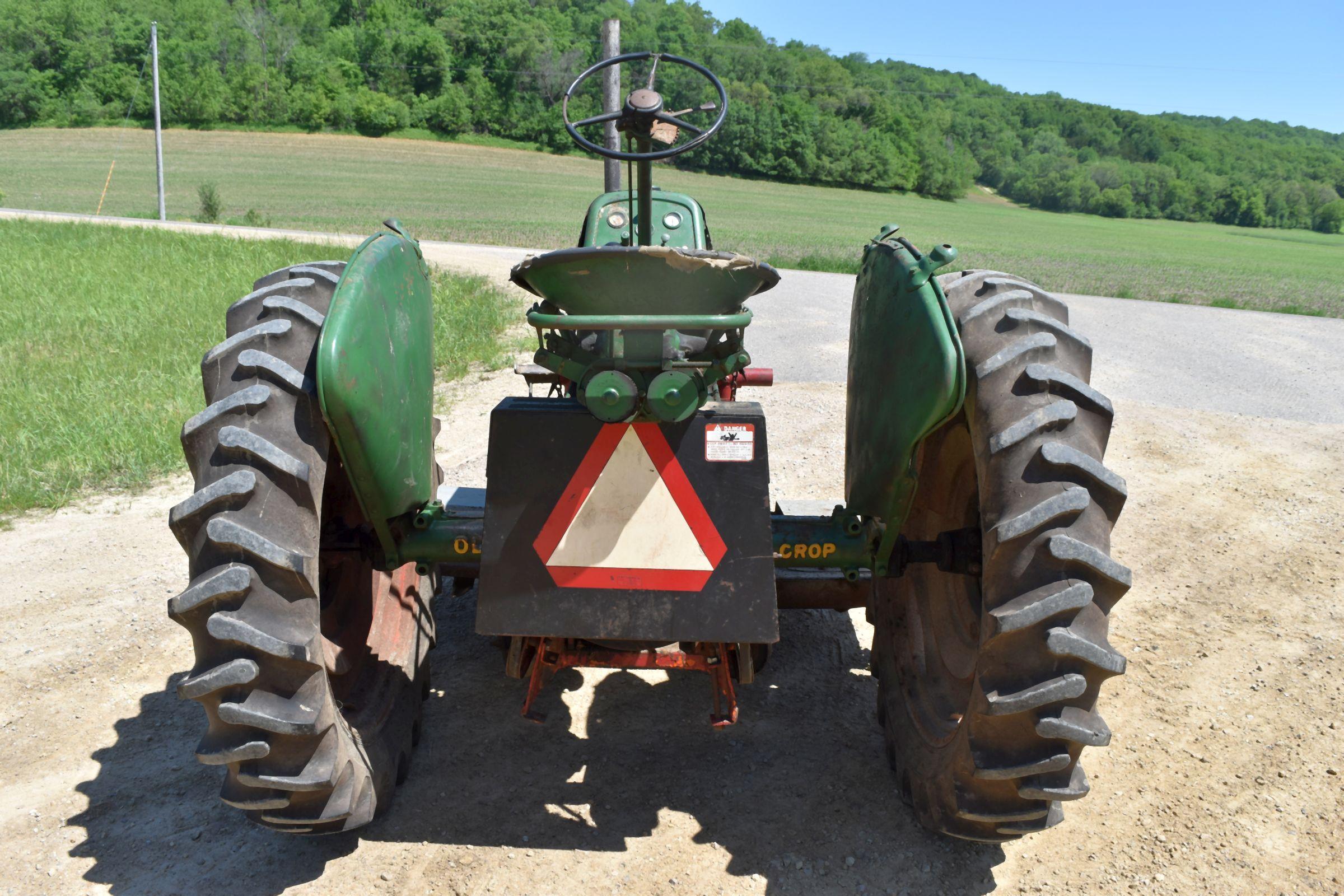 Oliver 60 Row Crop Tractor, Narrow Front, 11.2x36 Tires, Inside Wheel Weights, Clam Shell Fenders, S