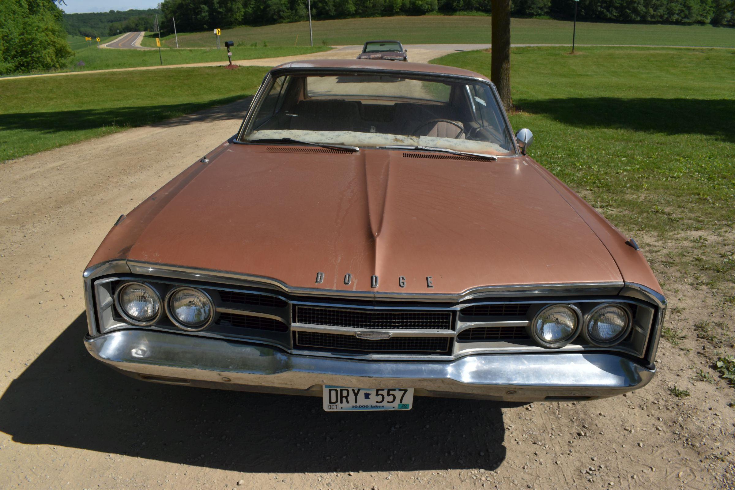 1967 Dodge Monaco 500 2 Door Car, 57,364 Miles Showing, Clothe Interior, 383ci Engine With 4 Barrel,