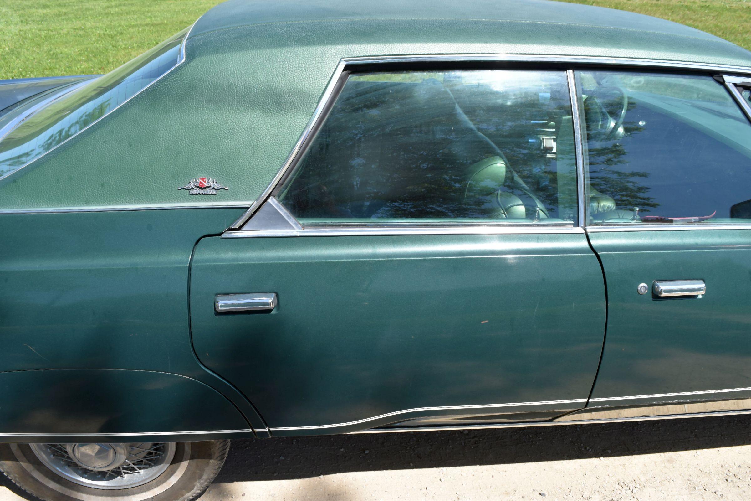 1978 Chrysler New Yorker 4 Door Car, 67,619 Original Miles, Green Leather Interior, 400ci Engine, Au