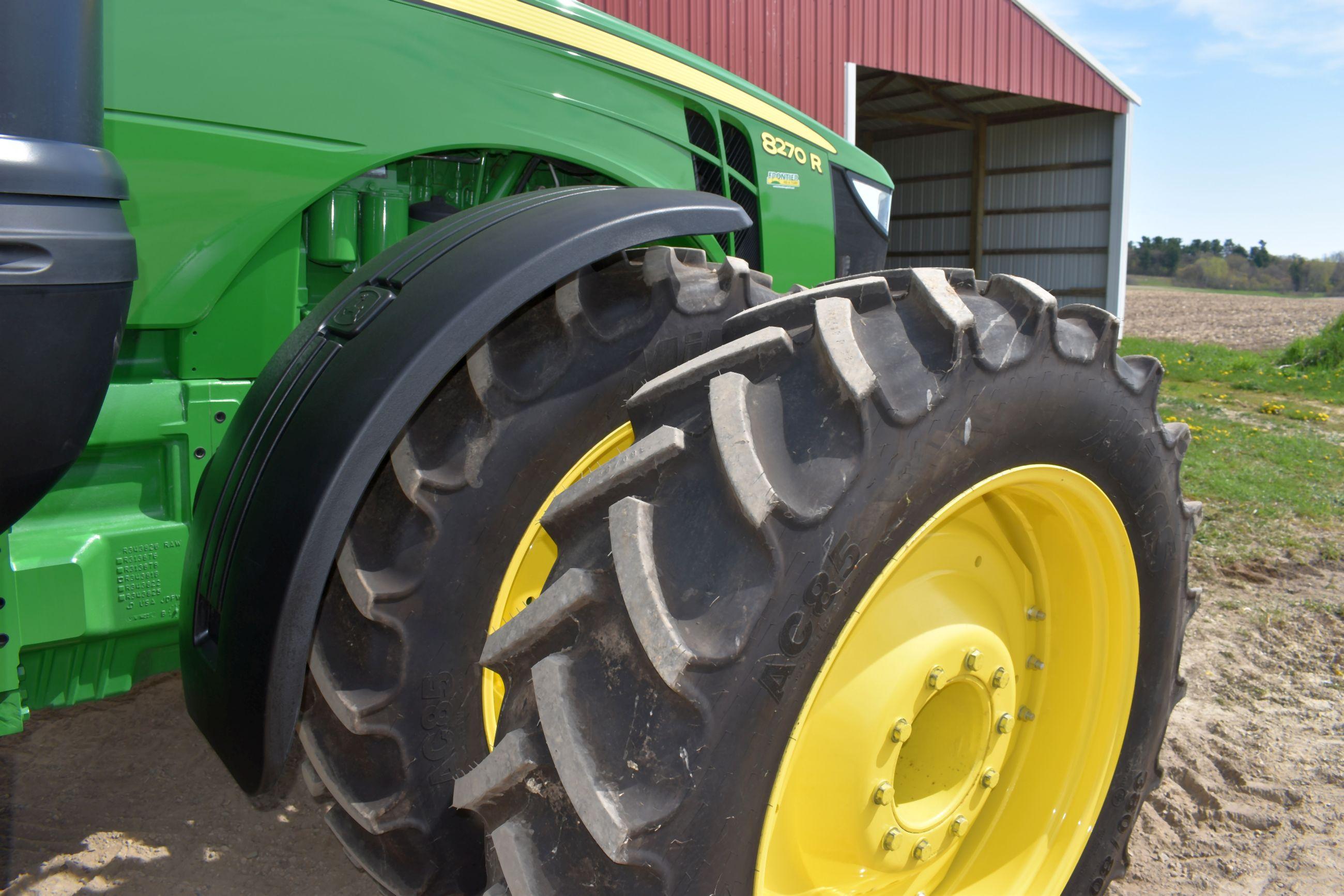 2014 John Deere 8270R MFWD Tractor, 232 Actual One Owner Hours, ILS, IVT, 480/80R50 Rear Duals, 380/