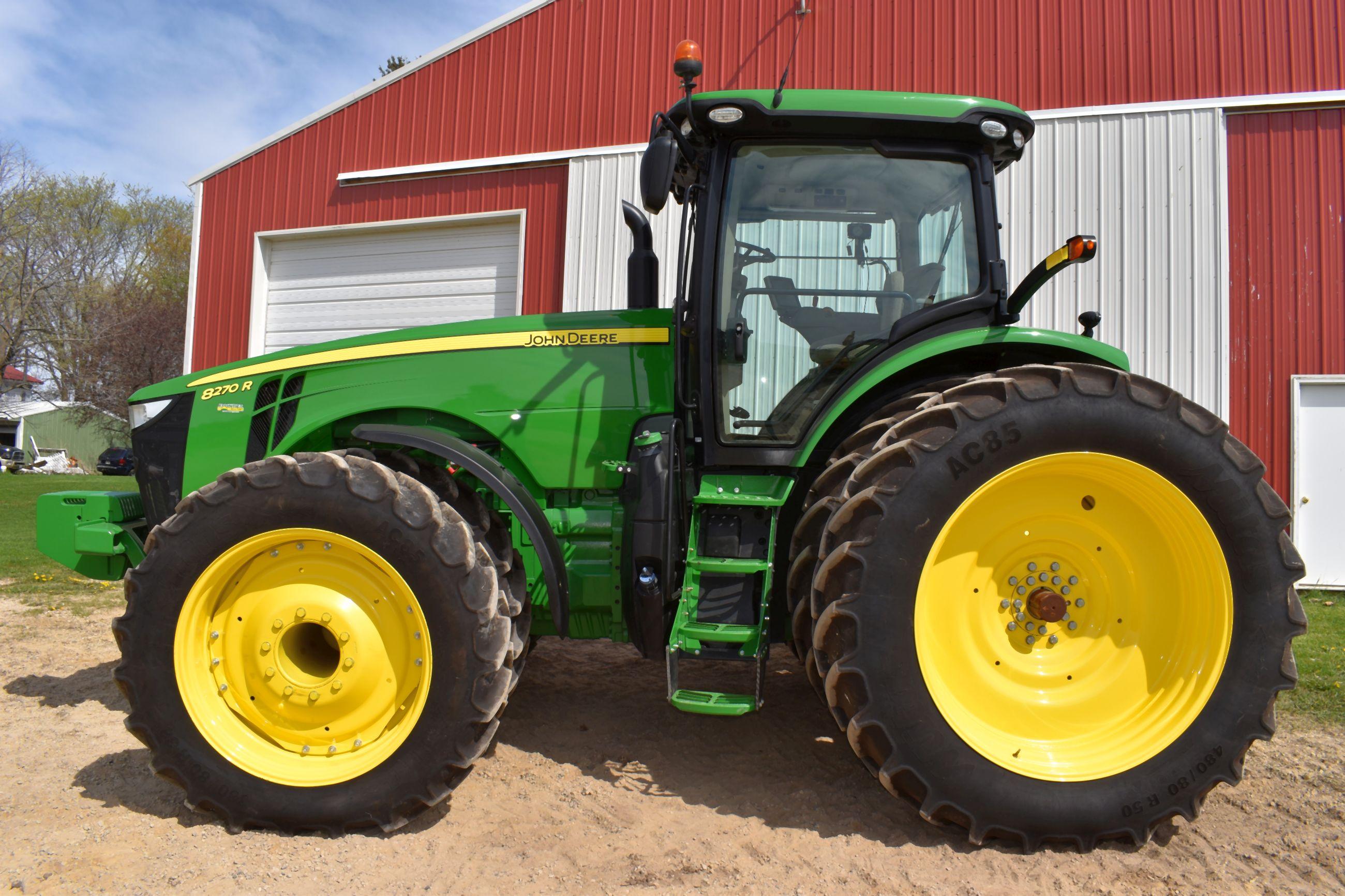 2014 John Deere 8270R MFWD Tractor, 232 Actual One Owner Hours, ILS, IVT, 480/80R50 Rear Duals, 380/