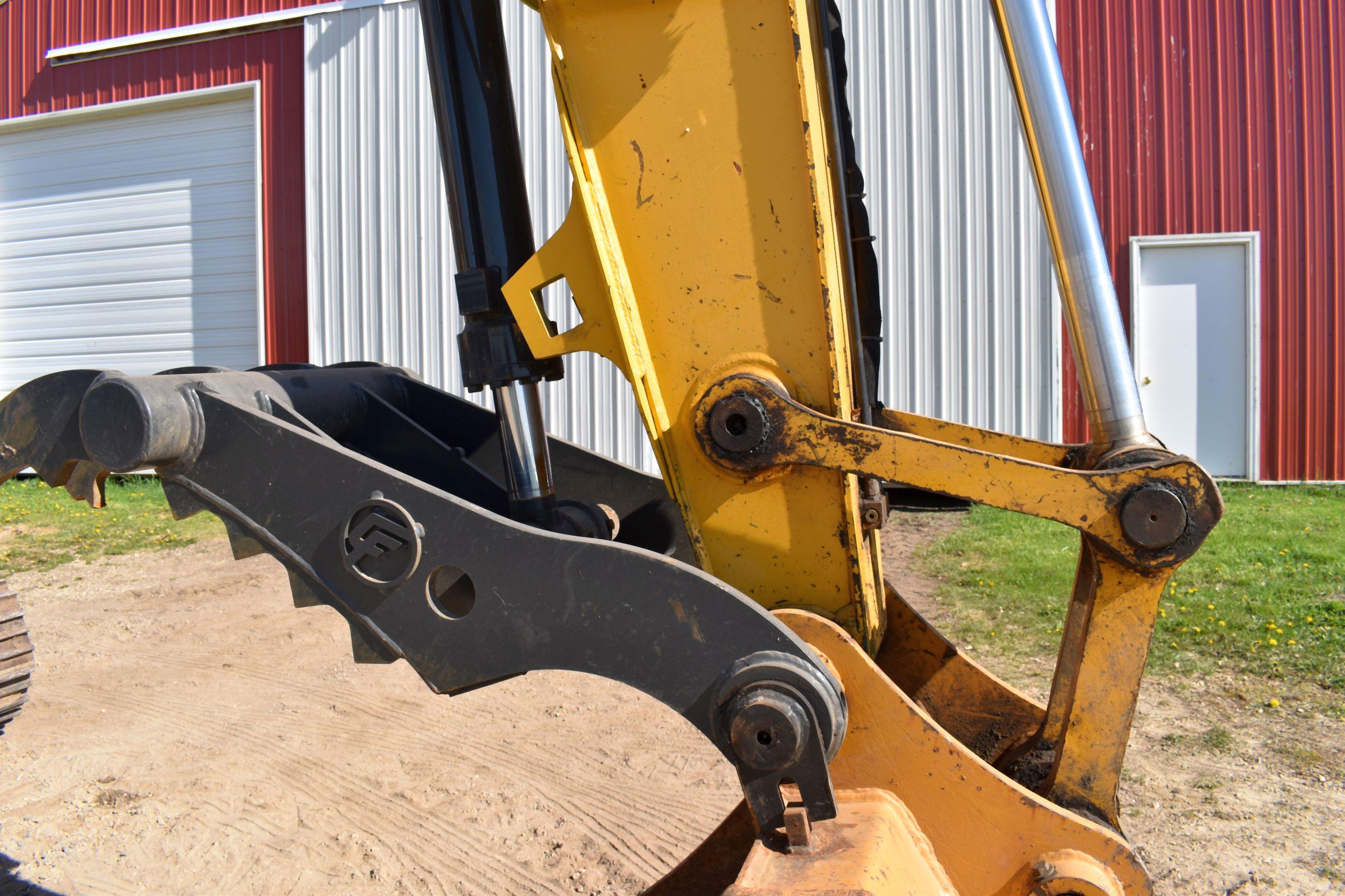 2002 John Deere 160LC Excavator, Enclosed Cab, 28” Pads, 40” Dirt Bucket With Hydraulic Thumb, New C