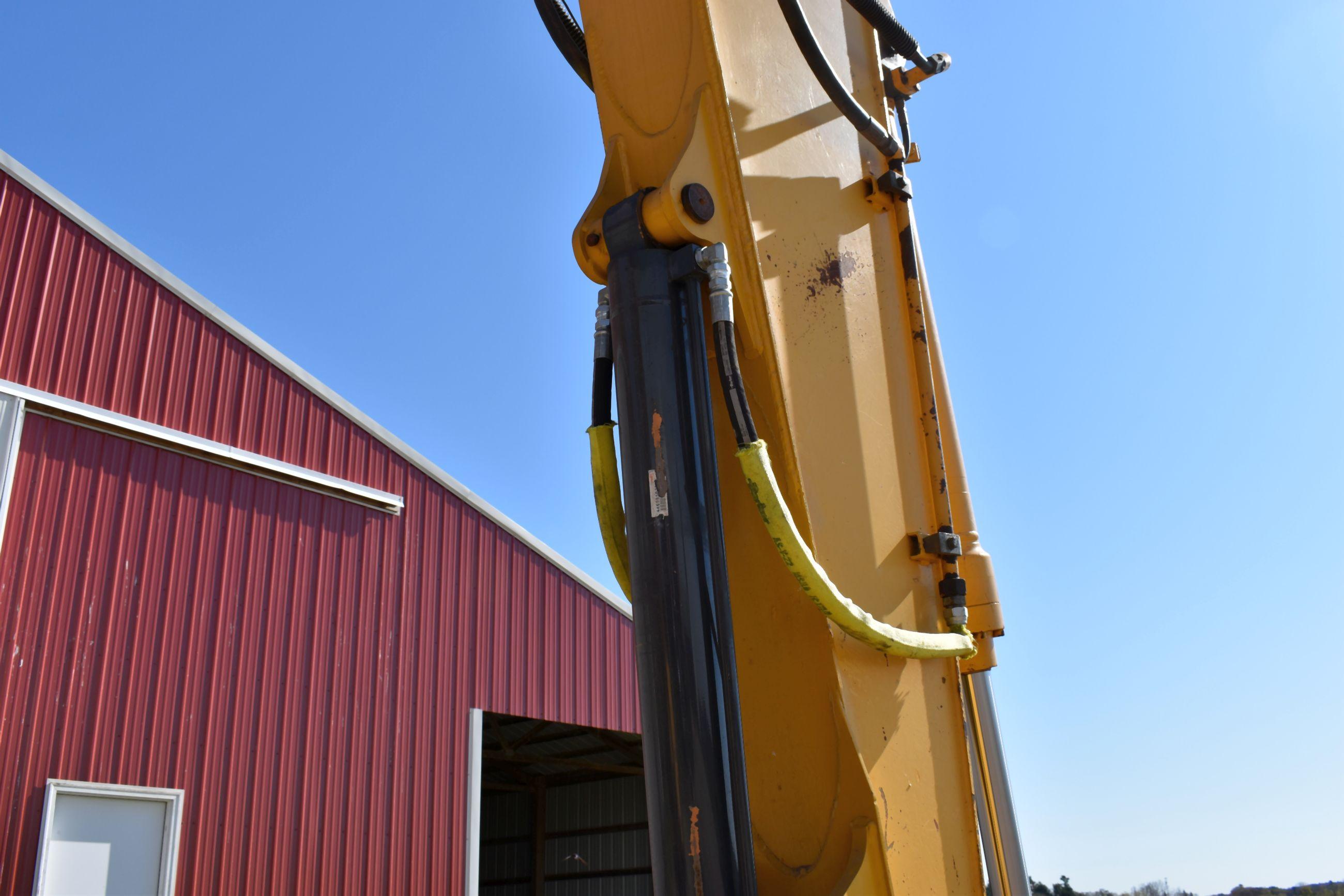 2002 John Deere 160LC Excavator, Enclosed Cab, 28” Pads, 40” Dirt Bucket With Hydraulic Thumb, New C