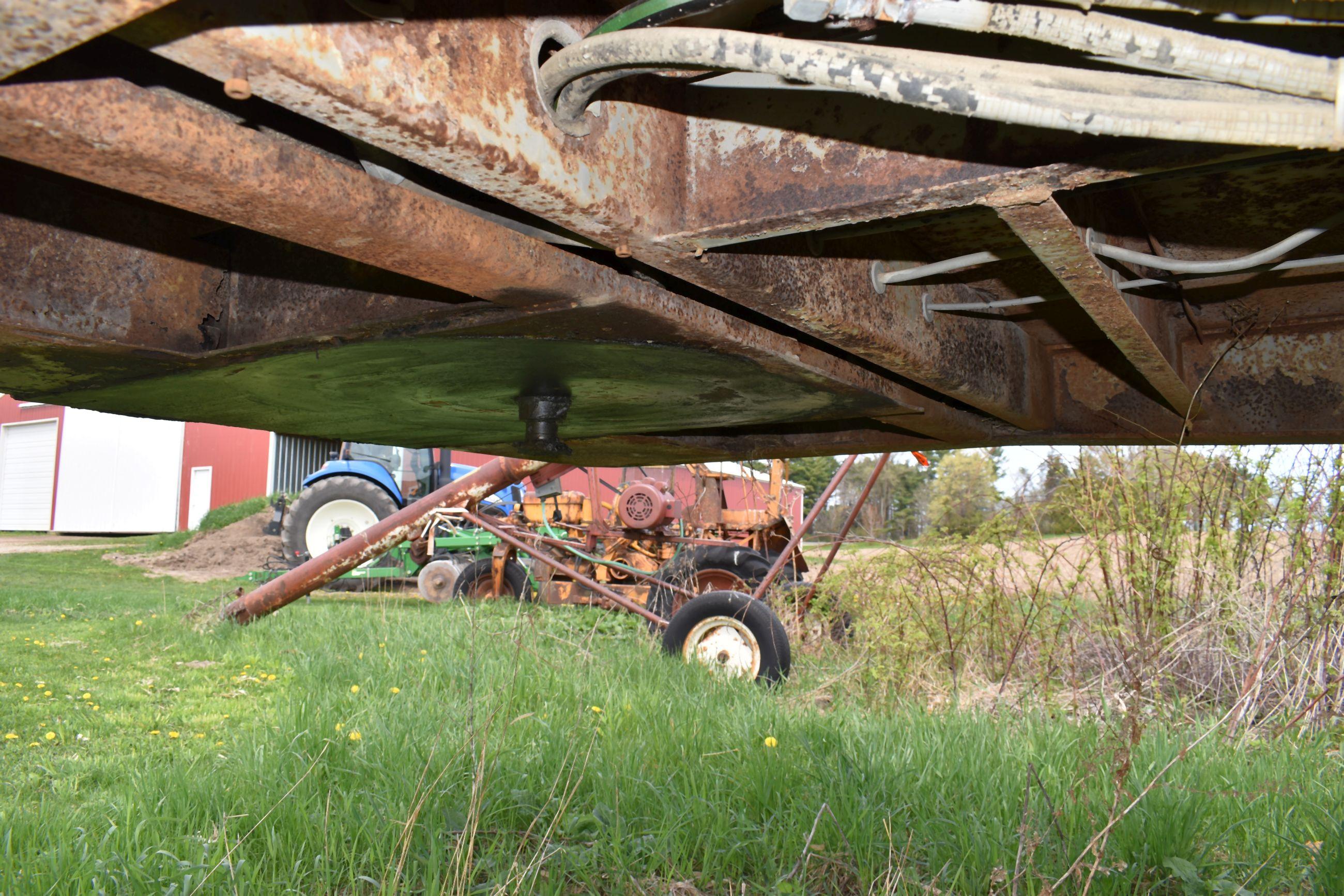 1985 Trail King Model 1944-1350 42’ Step Deck Semi Trailer with Hydraulic Dove Tail, Winch, 8’ Top