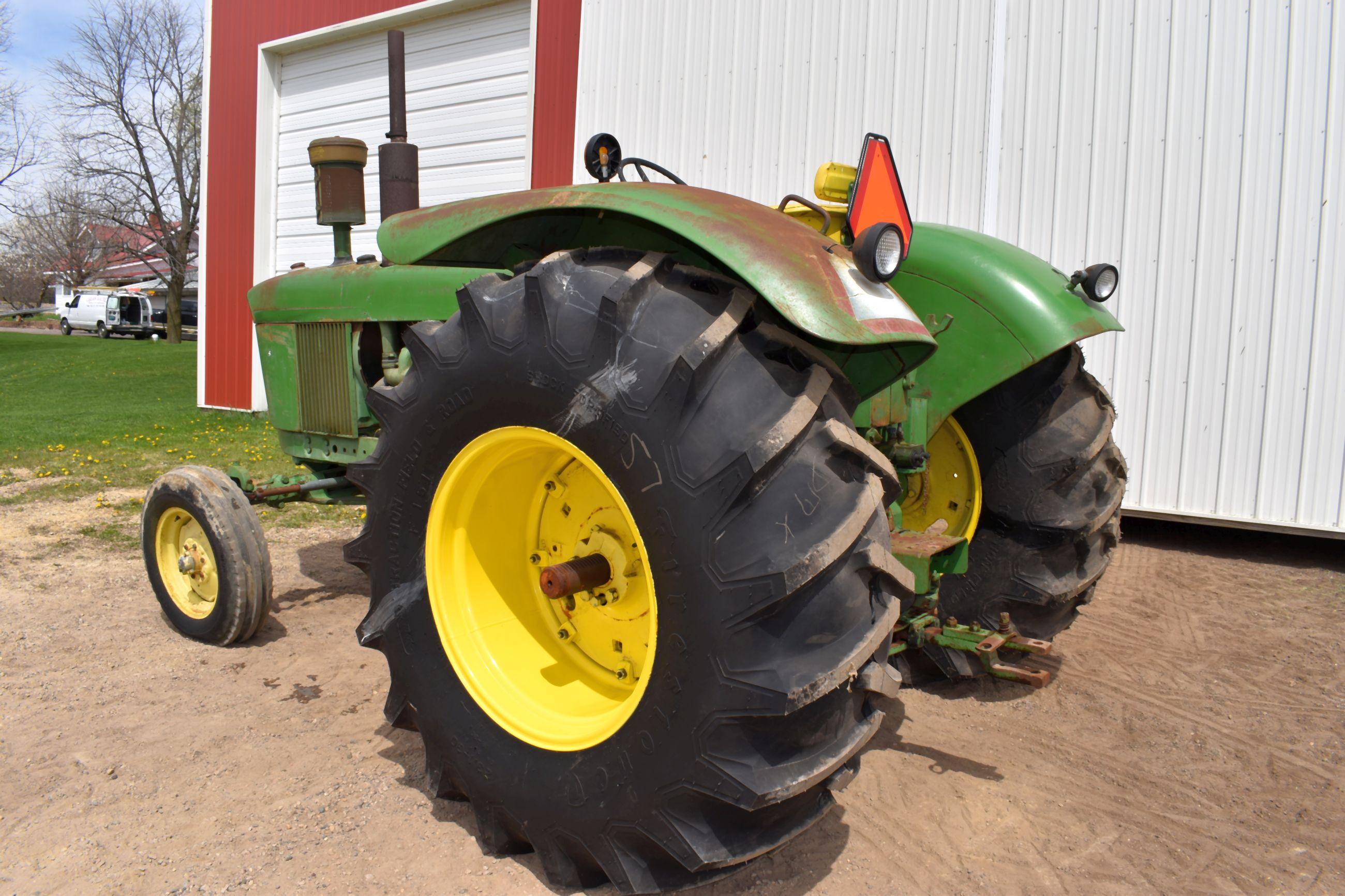 1966 John Deere 4020 Diesel Wheatland Open Station Tractor, Power Shift, 2 Hydraulics, 540/1000PTO,