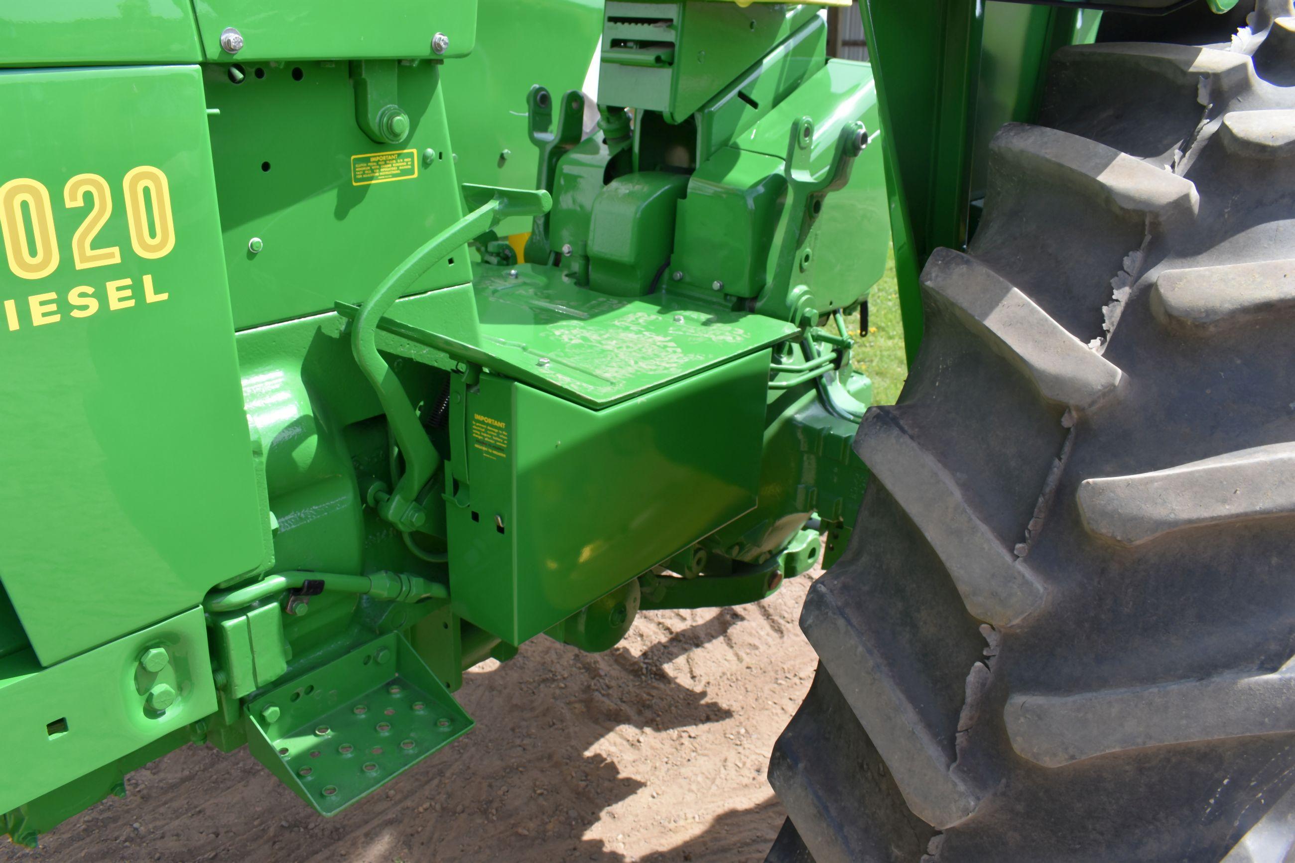 1967 John Deere 4020 Diesel Tractor, Wide Front, Open Station, New 18.4x34 Tires, 2 Hydraulics, 3pt.